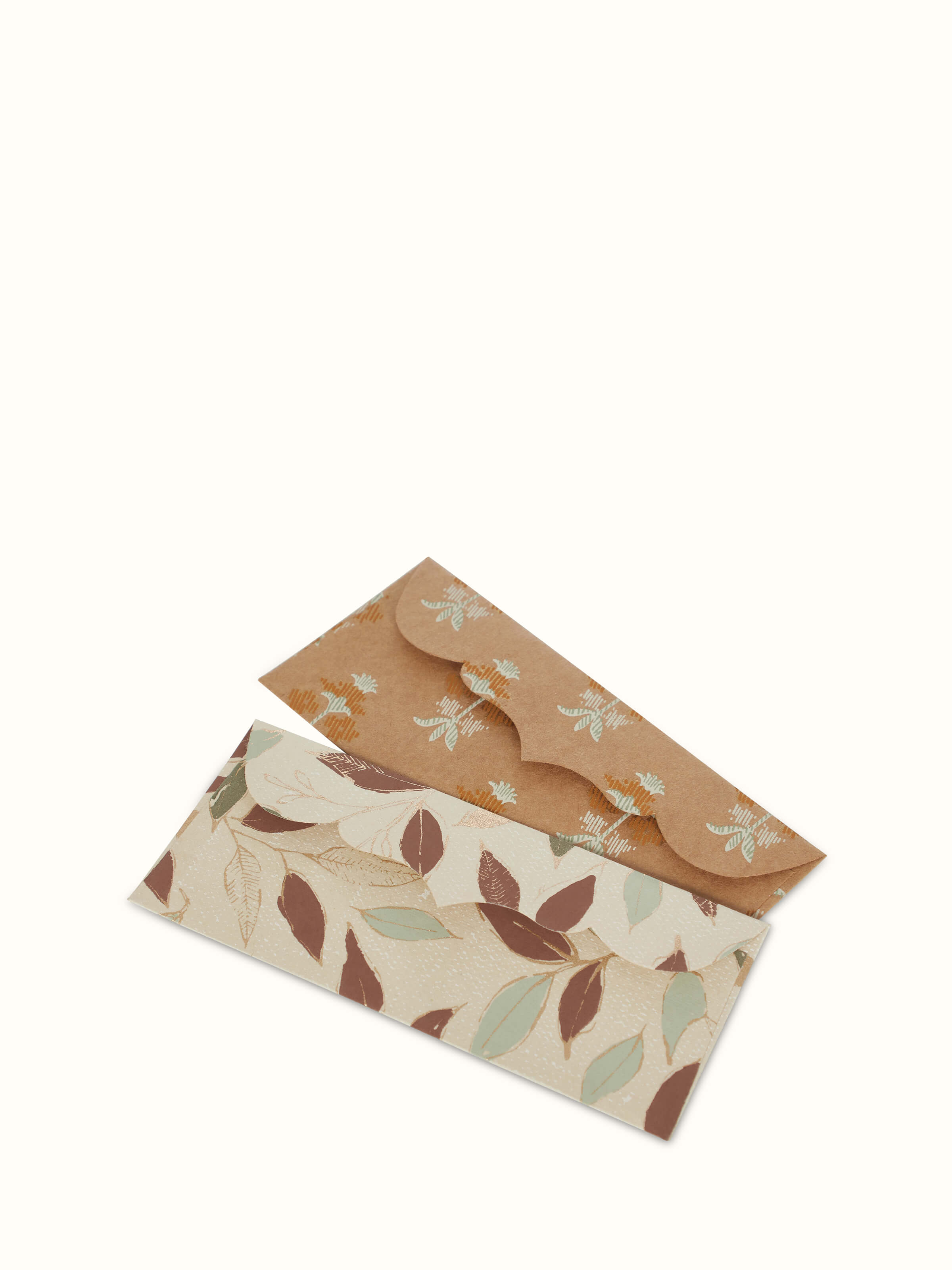 View of Handmade paper money envelopes white (6 pcs) with decorative edge