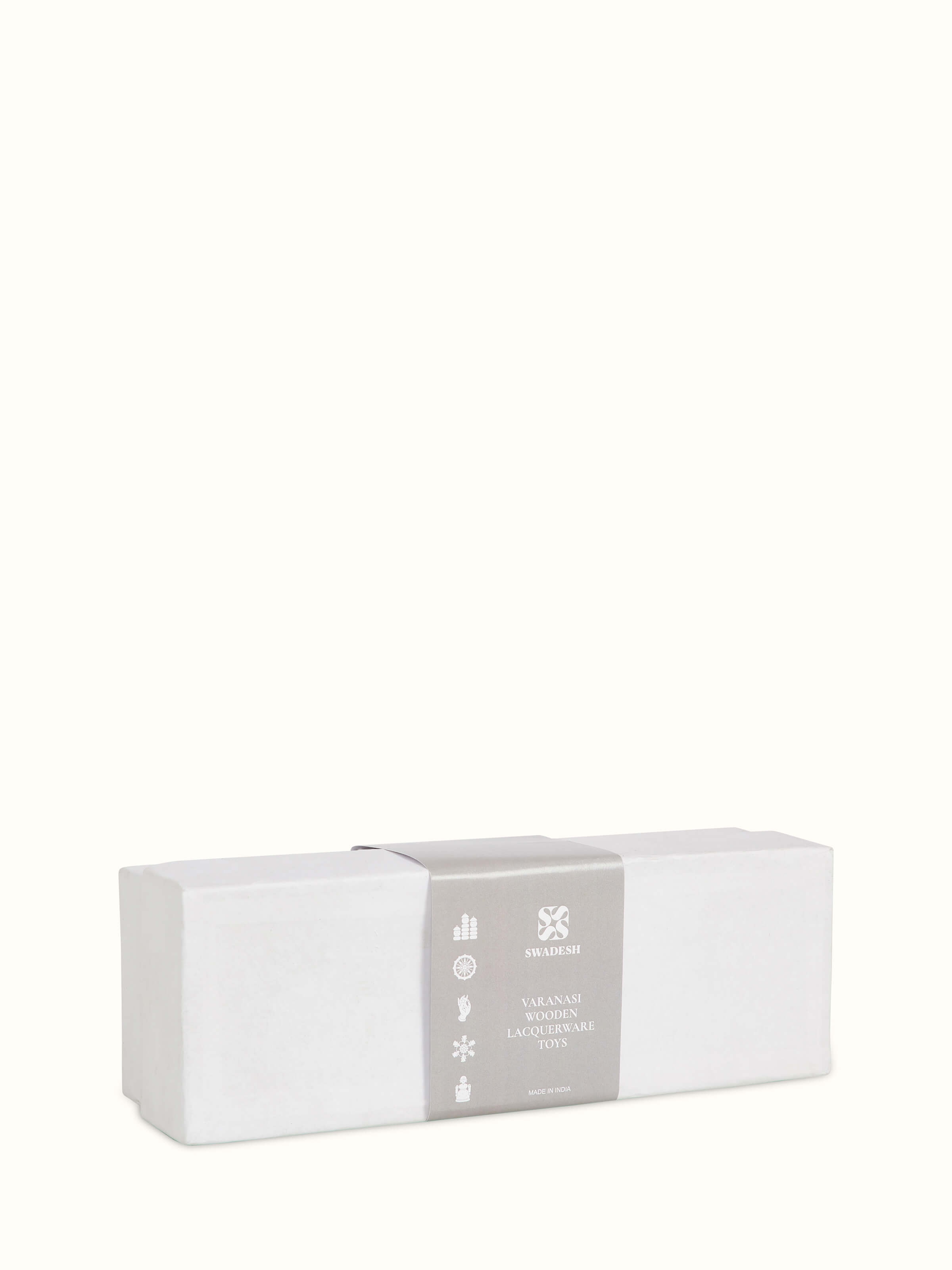 Close-up view of Wooden lady rattle toy in yellow showcasing the intricate details and vibrant color