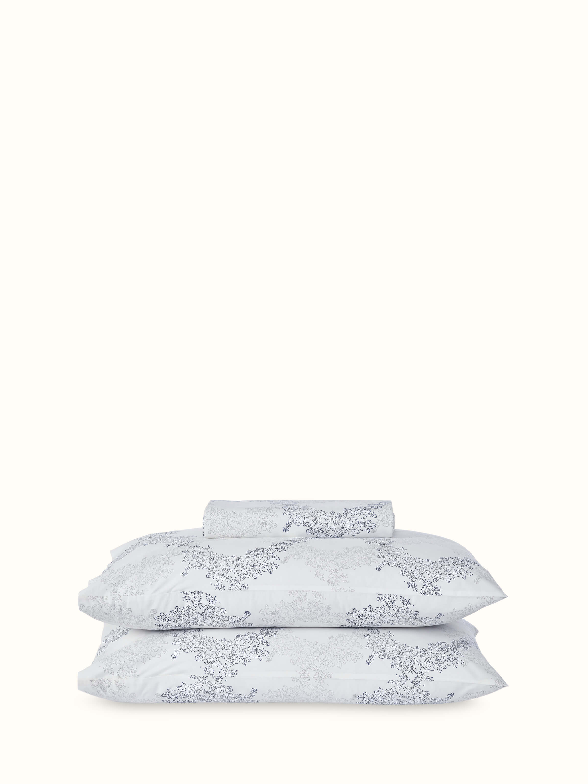 Detailed view of Shivranjini grey trellis cotton Sanganeri block printed queen bedsheet set, featuring the elegant trellis pattern and soft cotton fabric