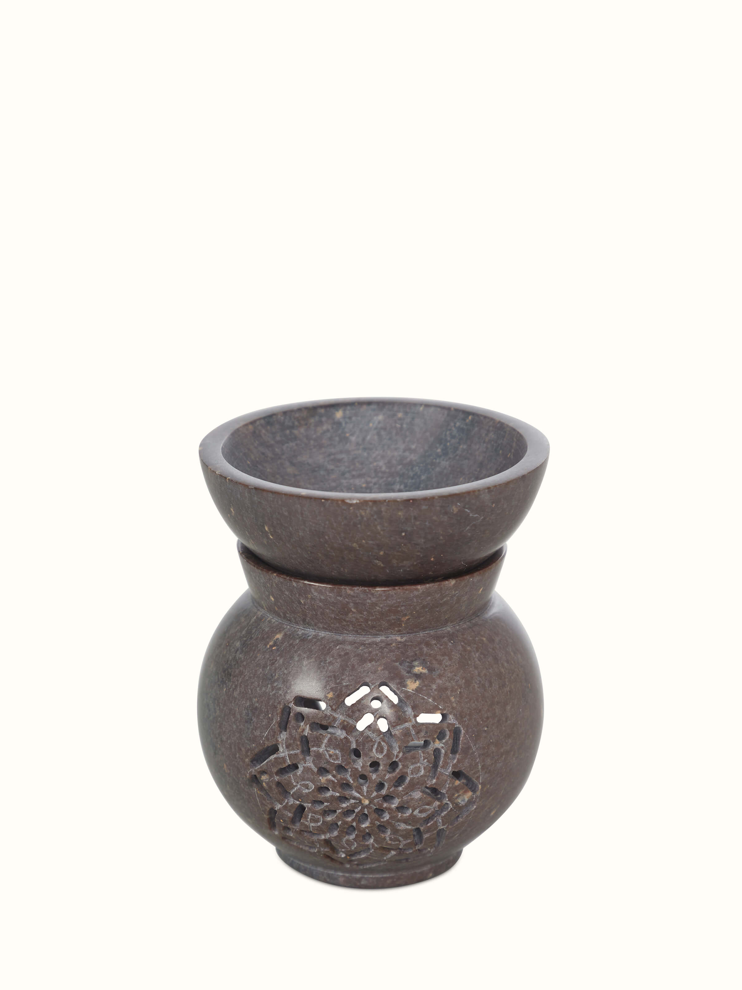 Detailed view of Polished carved stone diffuser