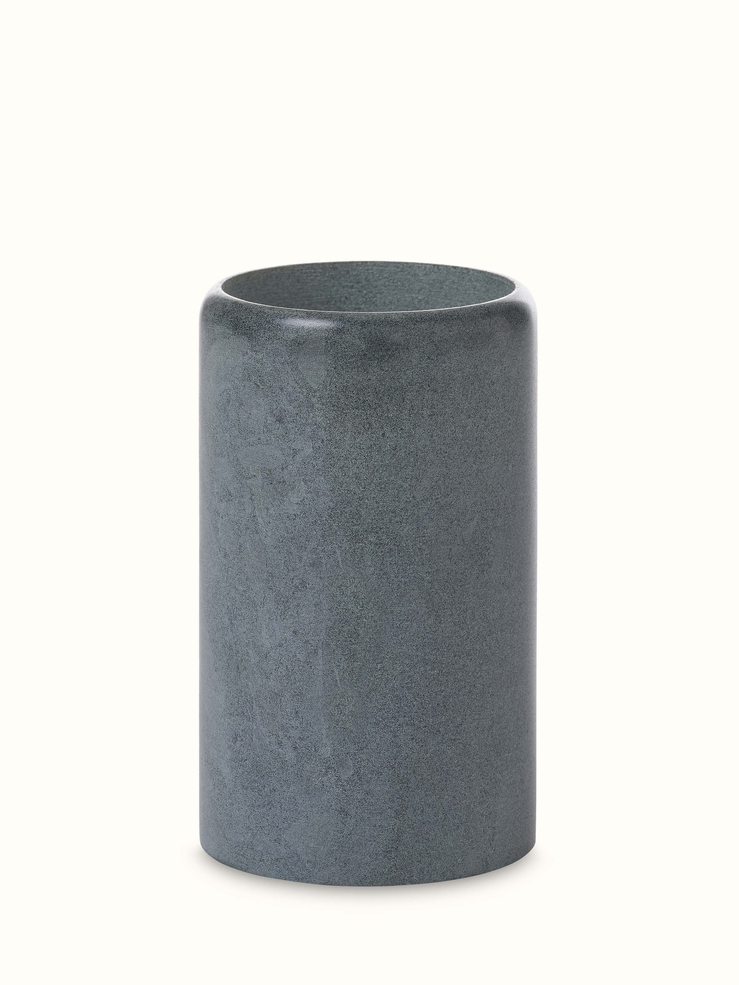 Front view of Natural Carved Stone Toothbrush Holder, featuring a sleek and modern design with smooth stone texture