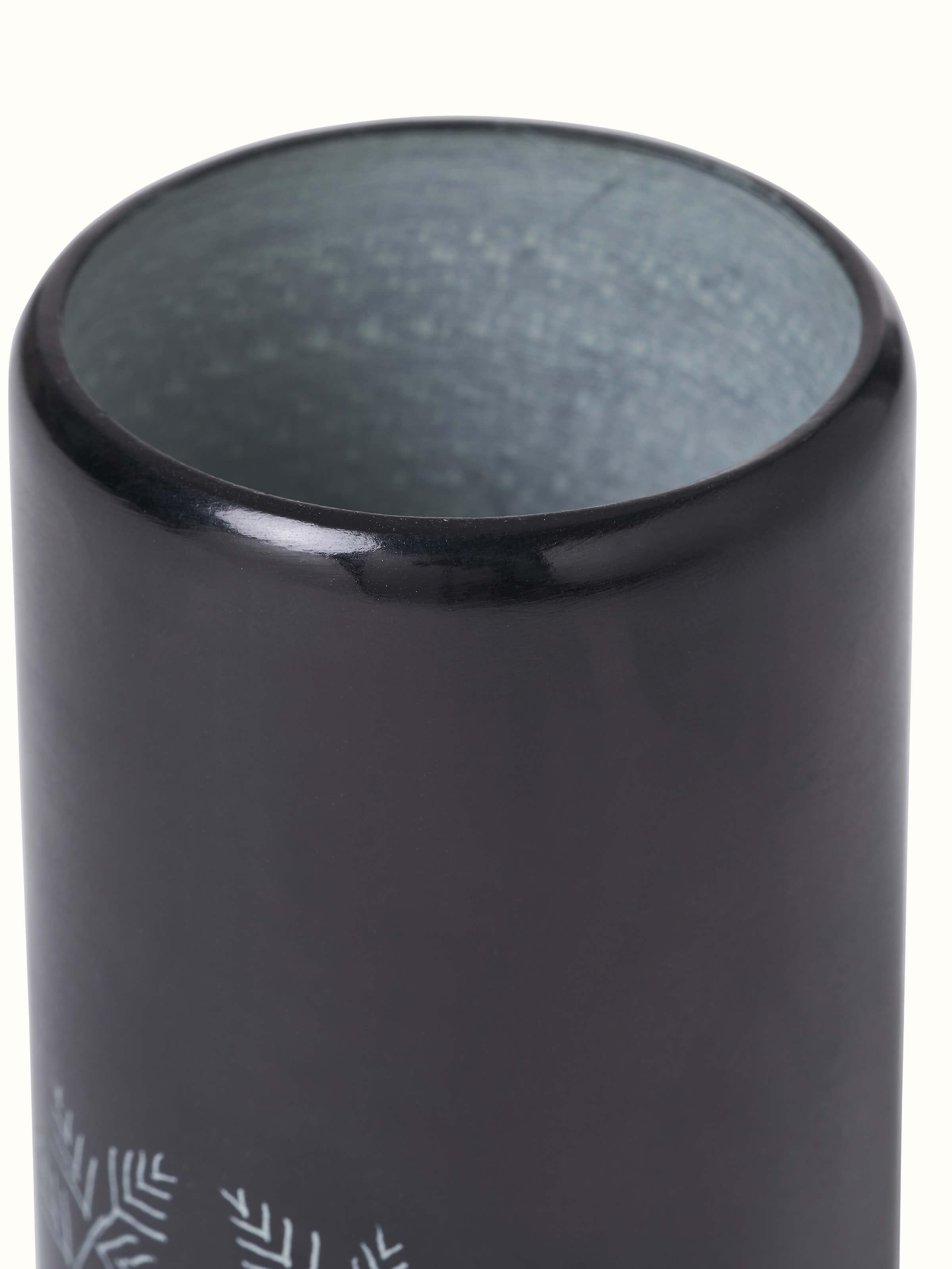 Artistic view of glossy carved stone toothbrush holder showing its elegant design and glossy finish