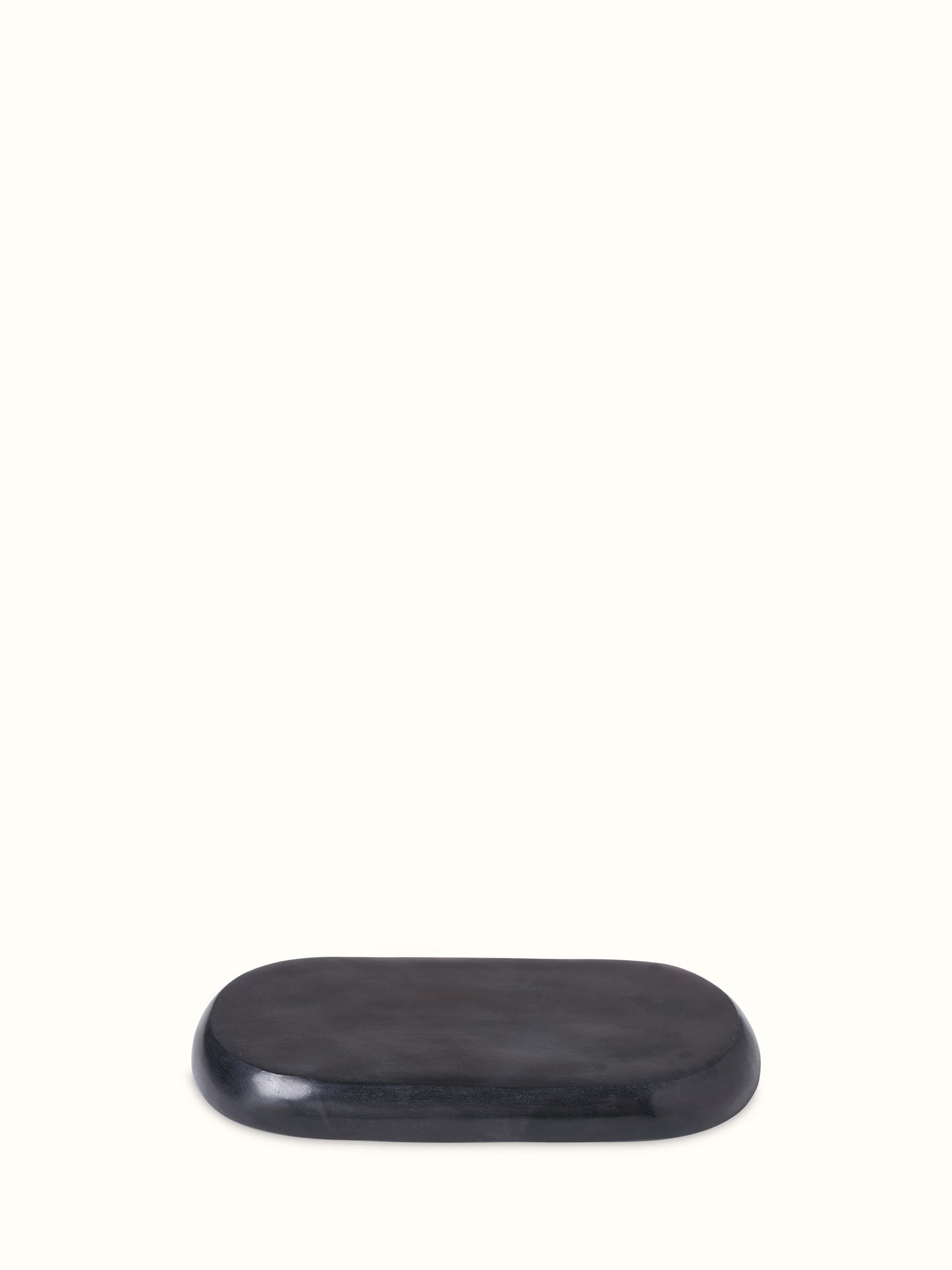 Top view of Carved stone bath tray highlighting the detailed carving work and elegant stone surface