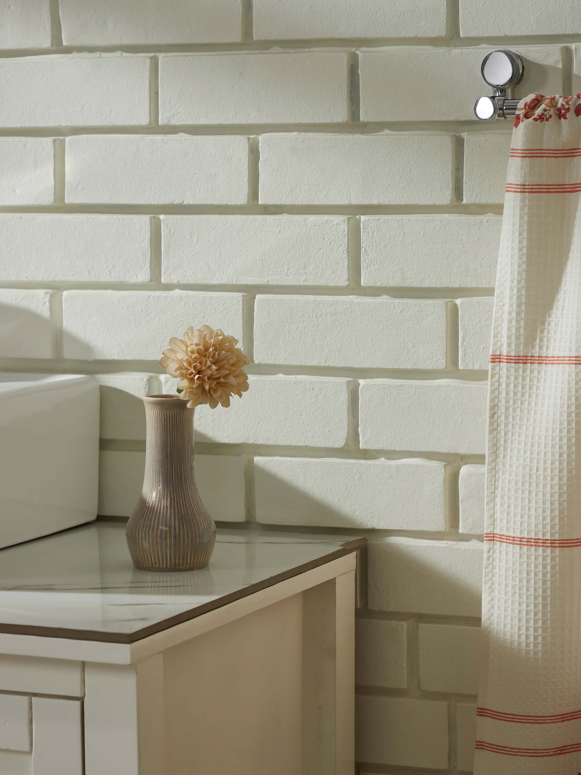 Side view of Khurja Pottery Ceramic Bud Vase in brown color highlighting the shape and craftsmanship.