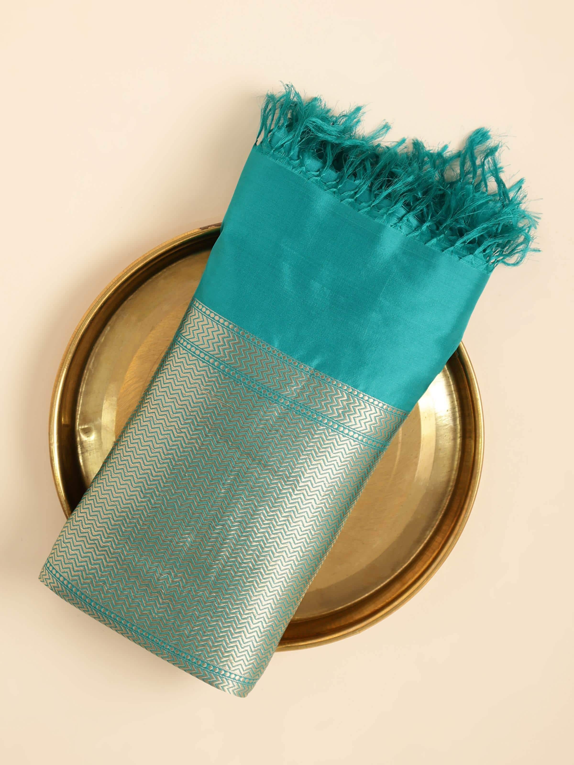 Light Green Silk Banarasi Dupatta