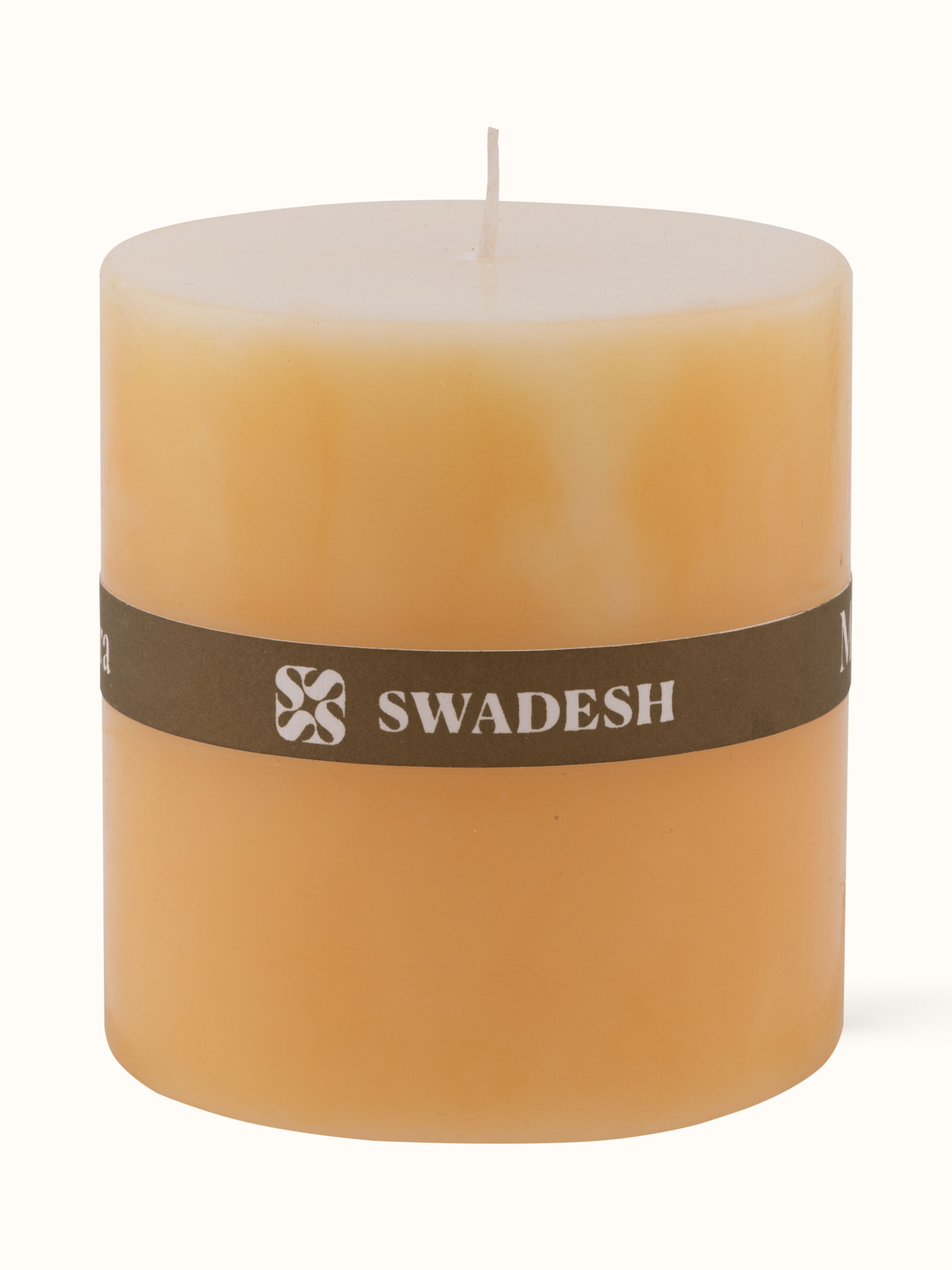 Mogra Pillar Candle displayed in a calming setting, enhancing its aesthetic appeal