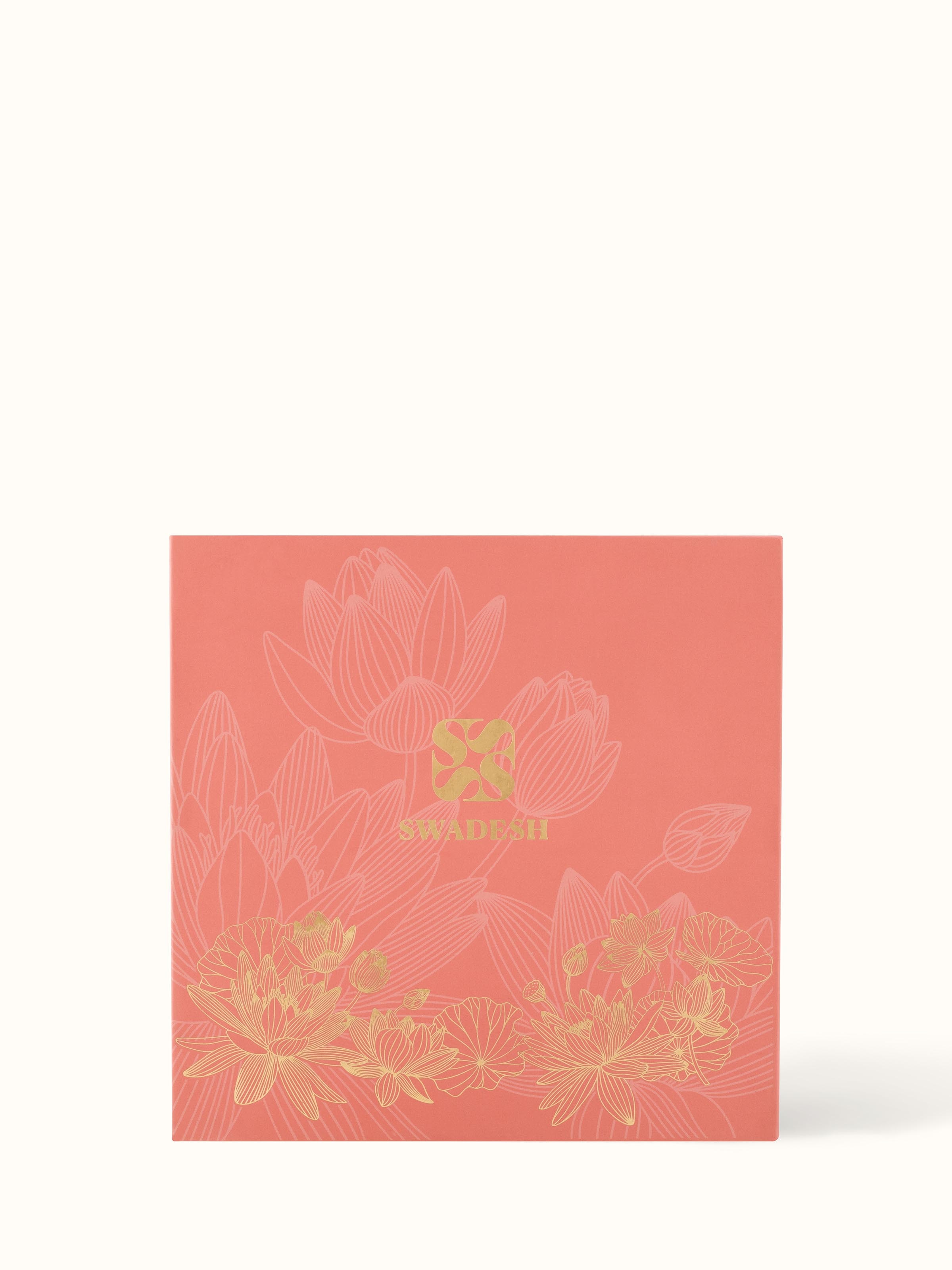 Overhead view of Mogra Copper Candle focusing on its design and decorative elements