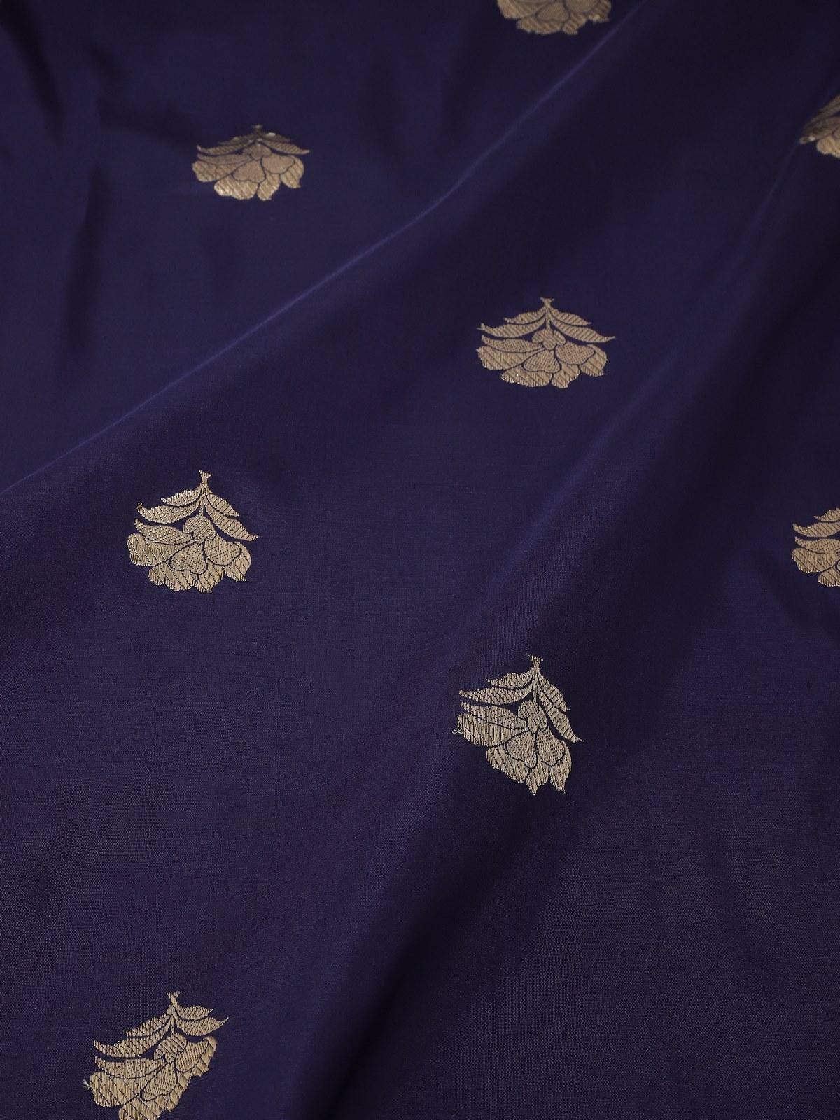 Blue Silk Banarasi Dupatta