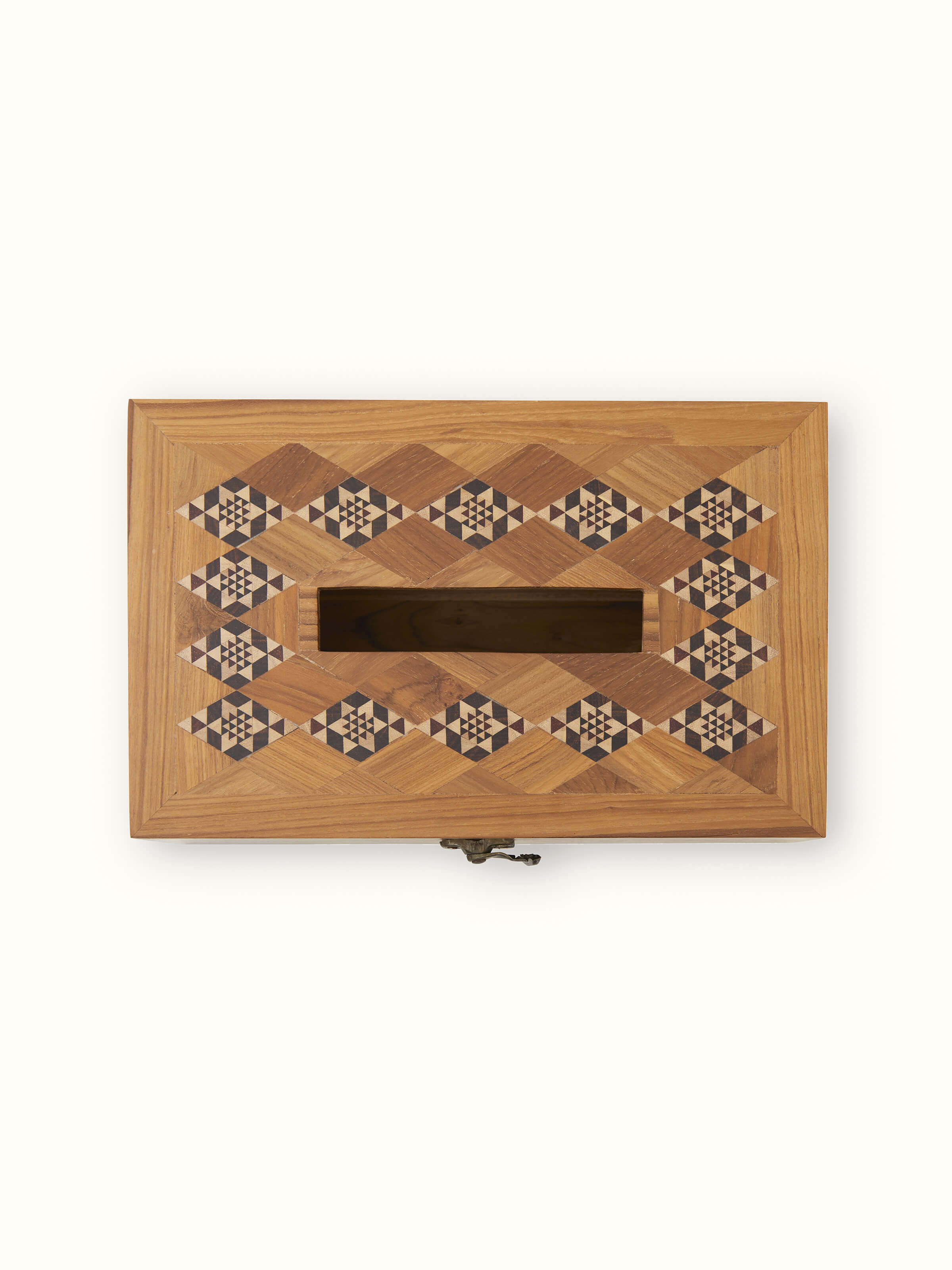 Artistic view of Marquetry Rosewood Tissue Box in Brown, showcasing its elegant design and rich finish