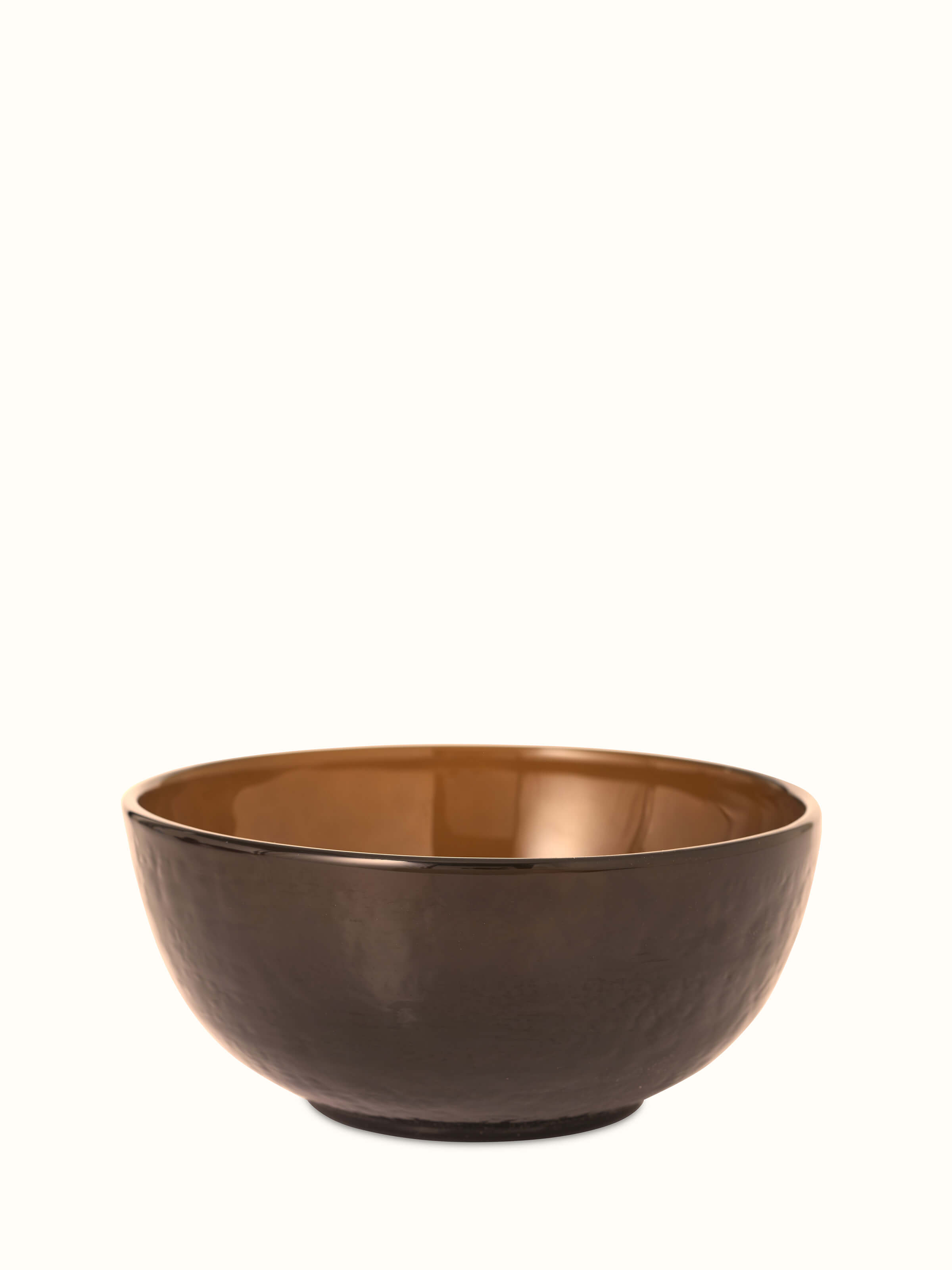 Angled view of Firozabadi glass work serving bowls (3 pcs) emphasizing the intricate glass details and finish