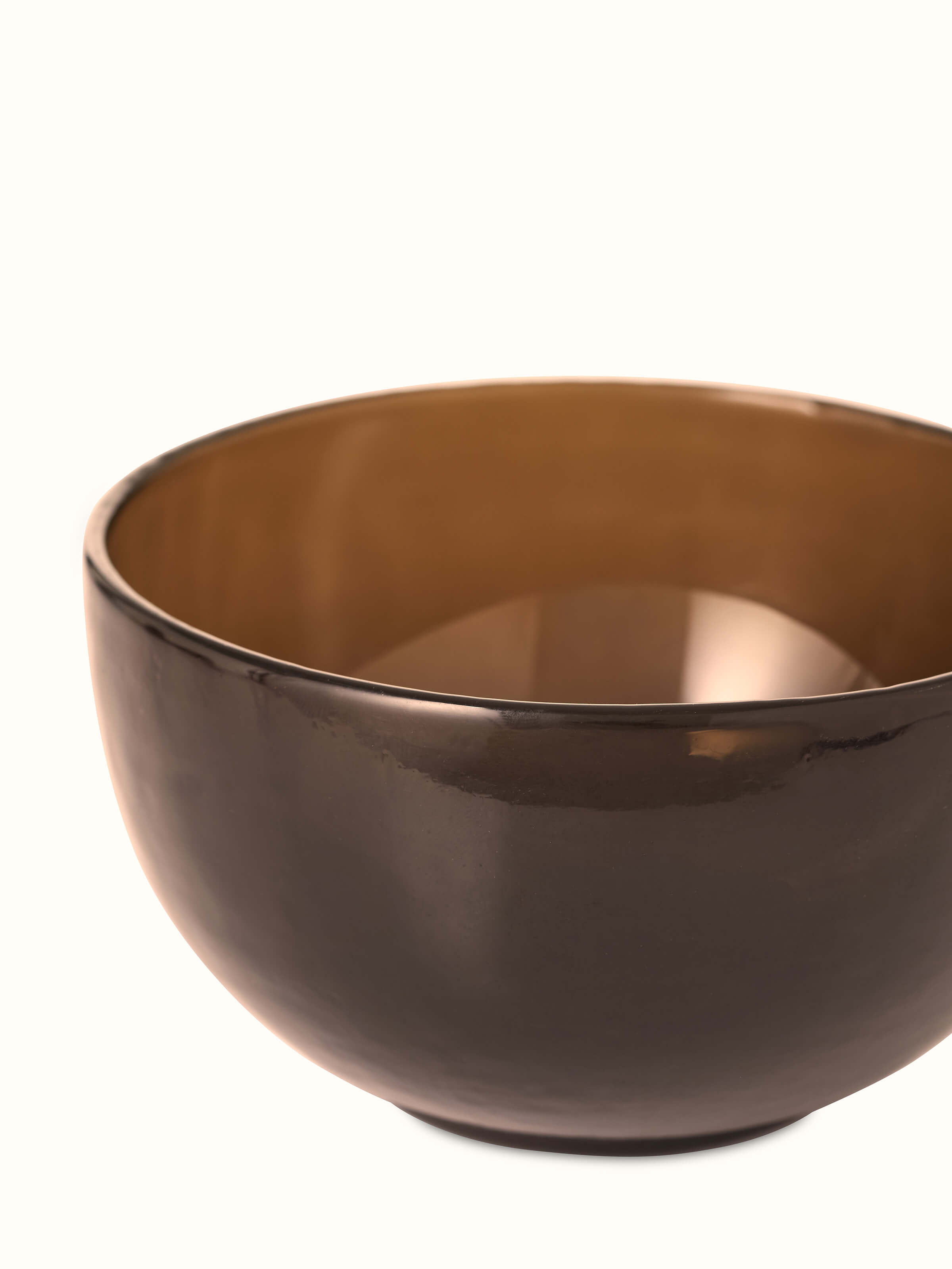 Detailed view of Firozabadi glass work serving bowls (3 pcs) highlighting the stylish design and clear glass finish