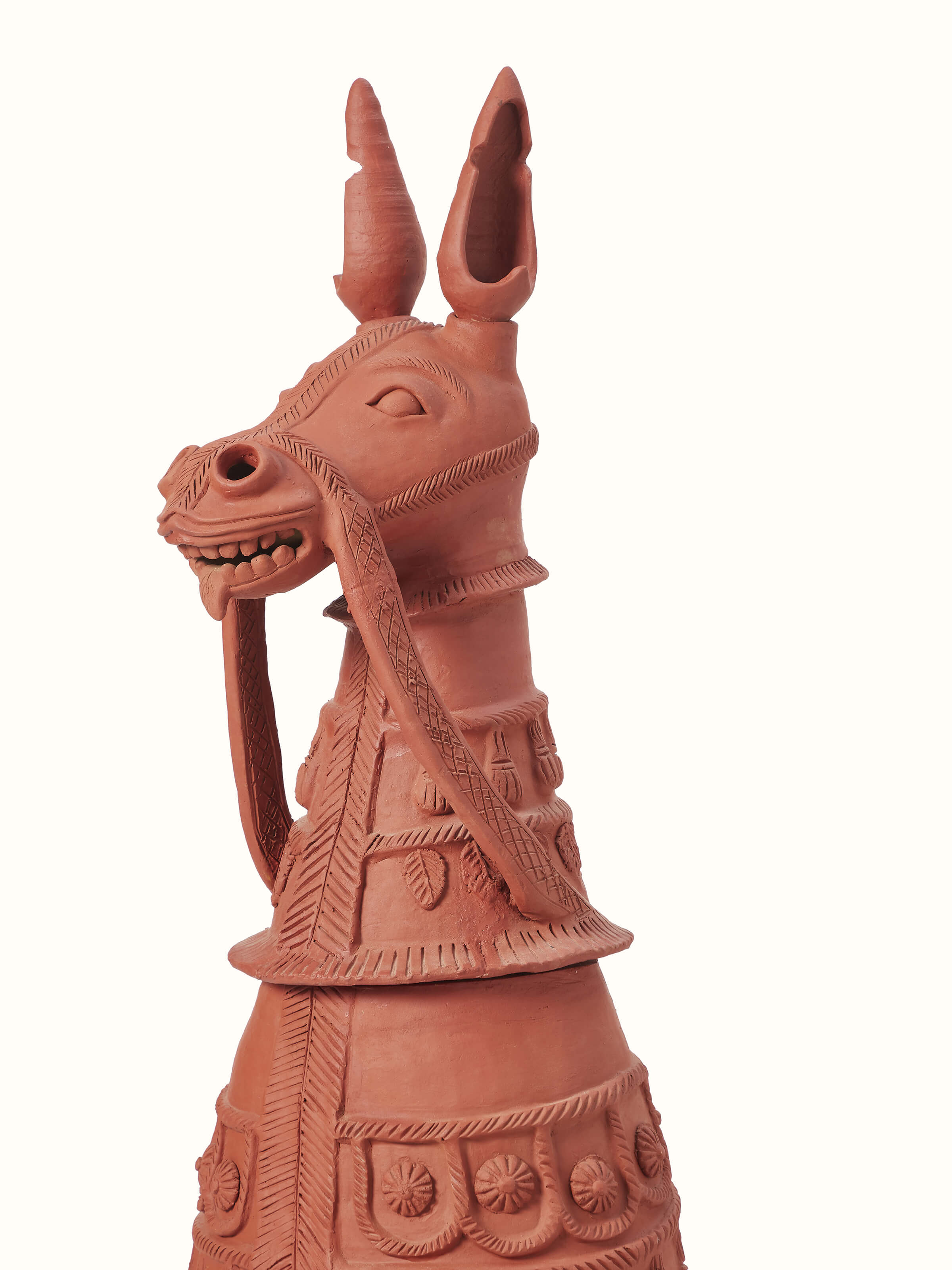 Additional view of Terracotta Clay Horse Sculpture highlighting unique artistic elements and craftsmanship