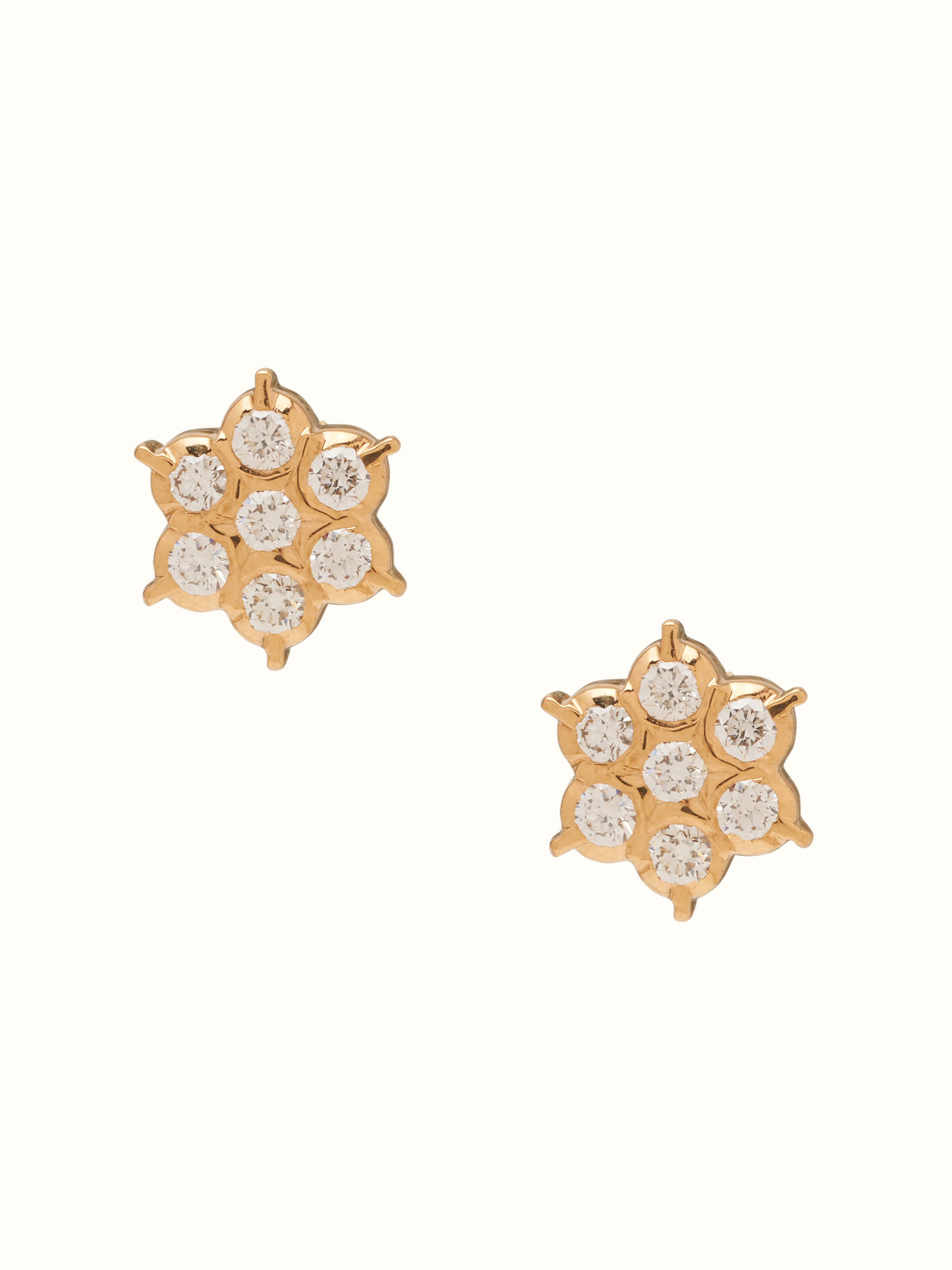 Close-setting 22 Karat Gold Studs
