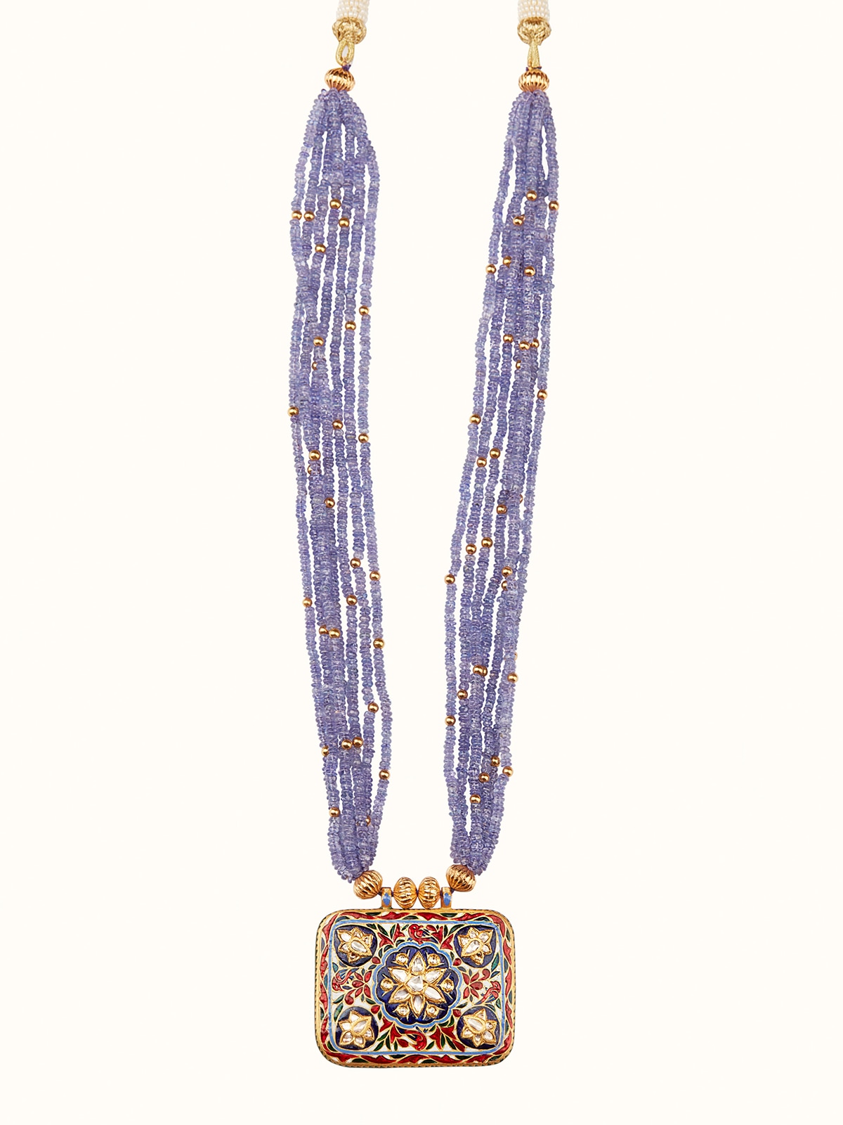 Meenakari 22 Karat Gold Pendant & Chain