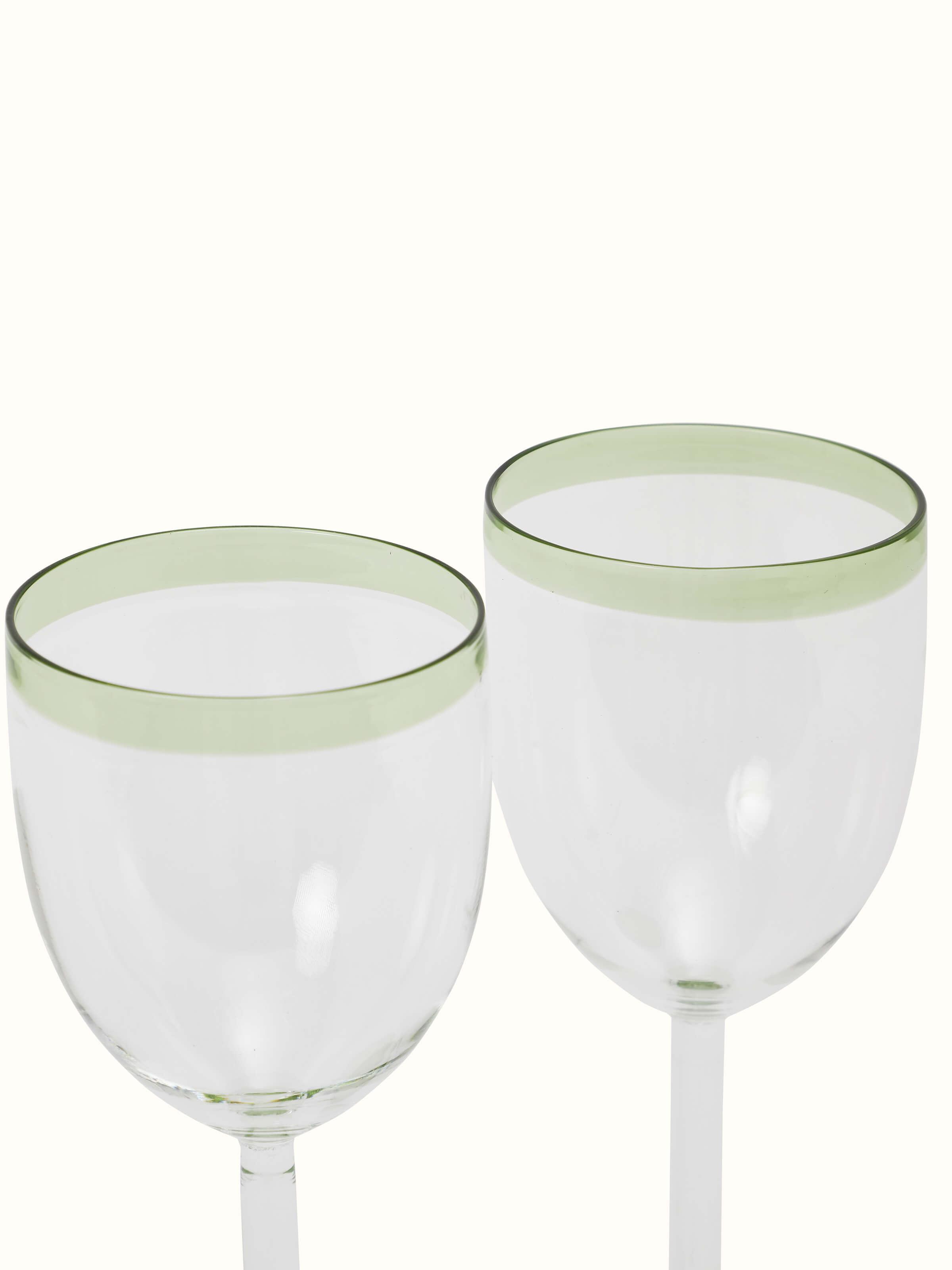 Alternate view of Glass-Worked Wine Glasses (2 pcs) showcasing different angles and design features.
