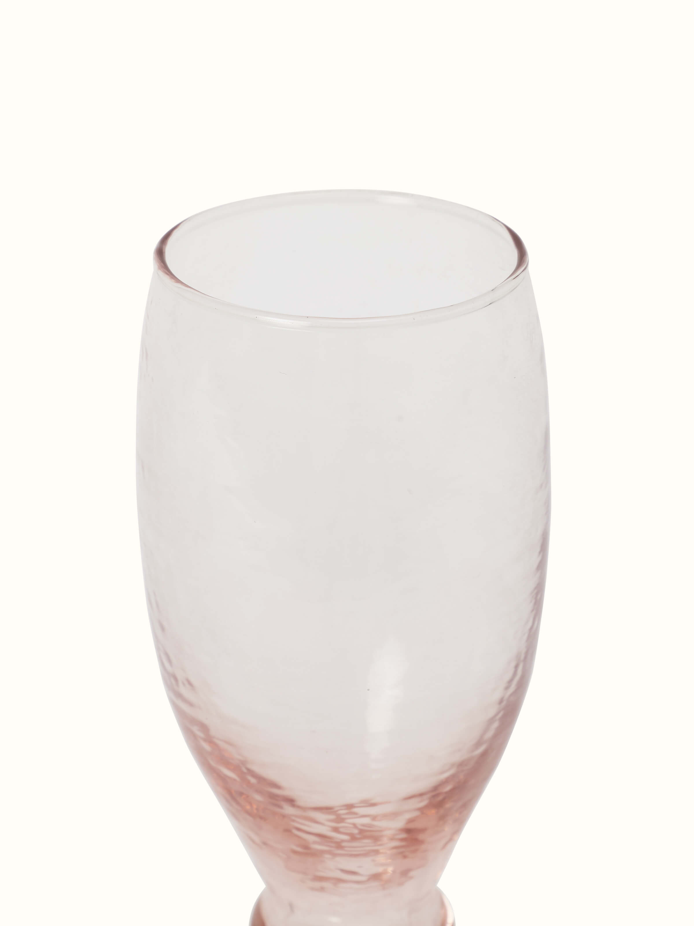 Side view of Glass-worked wine glass set (2 pcs), highlighting the detailed craftsmanship and elegant shape