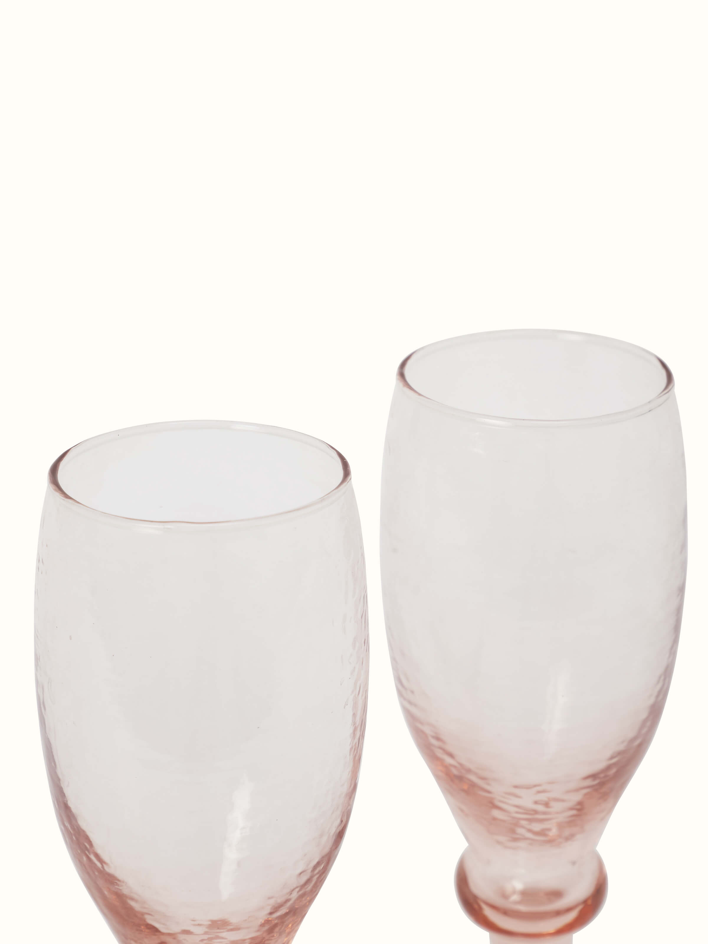 Close-up view of Glass-worked wine glass set (2 pcs) showcasing the refined glasswork and design details