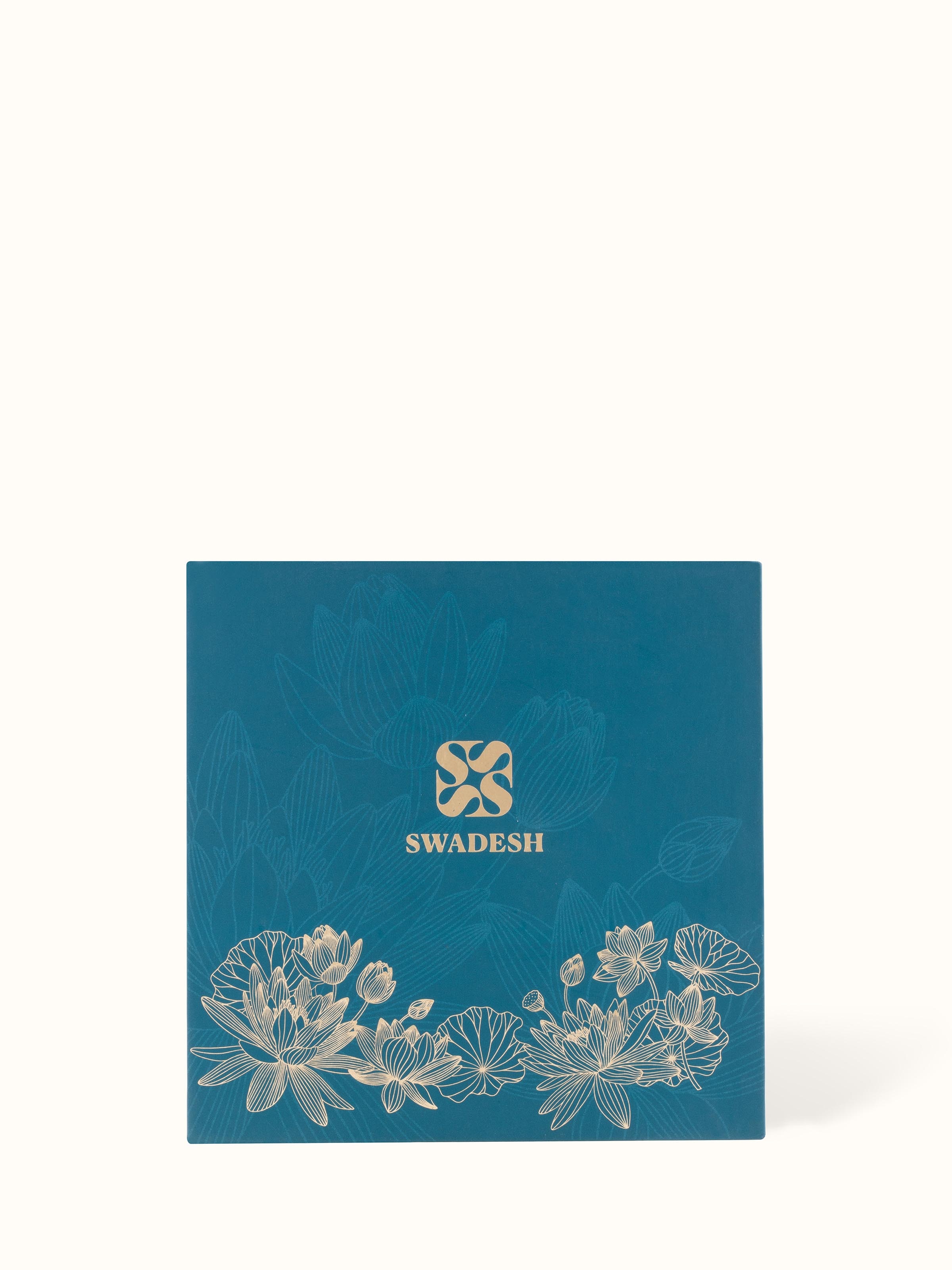 Back view of Jasmine Brass Candle showcasing product information and packaging details