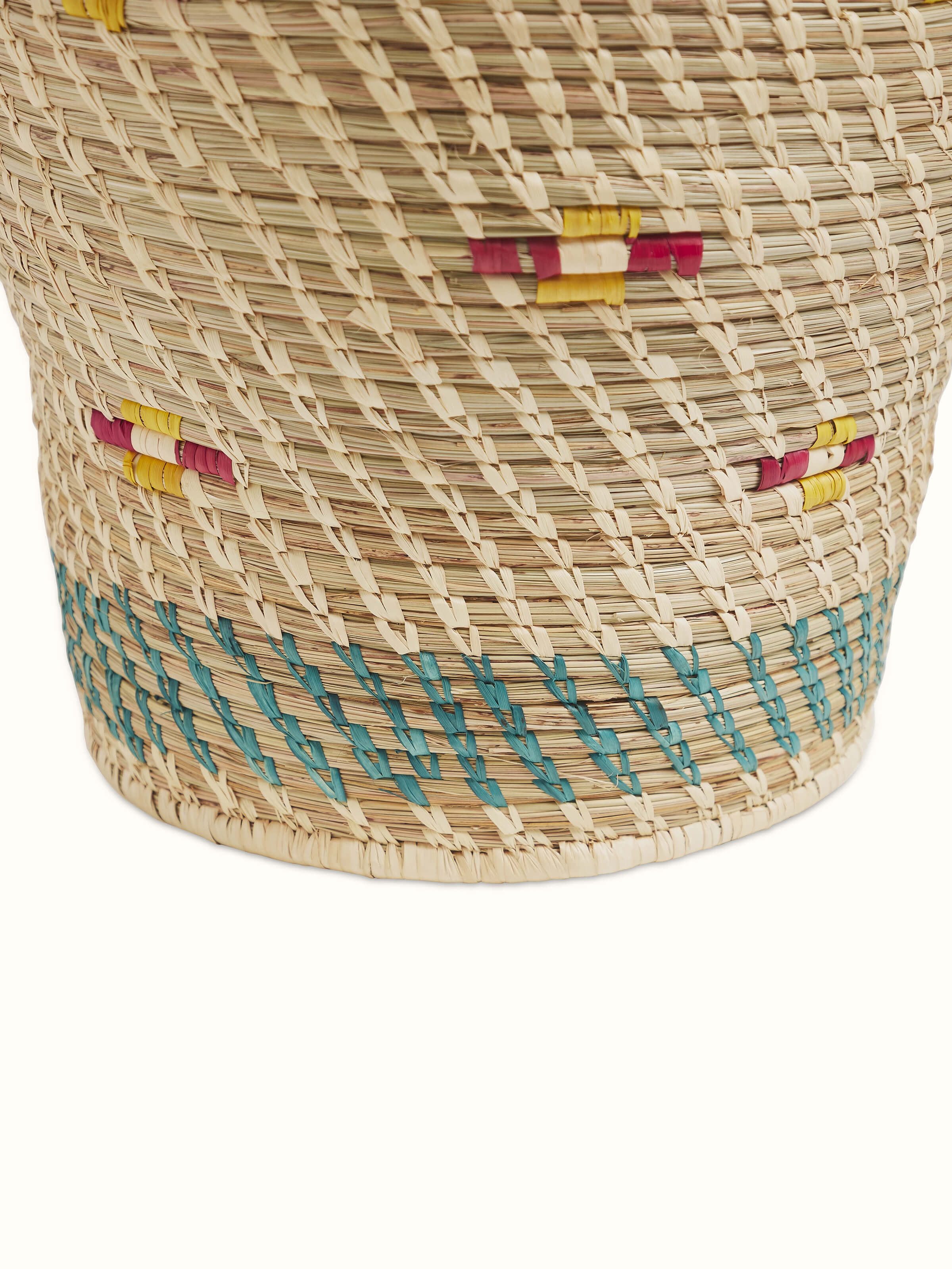 Angled view of Natural Kanshi Fibre Planter highlighting its shape