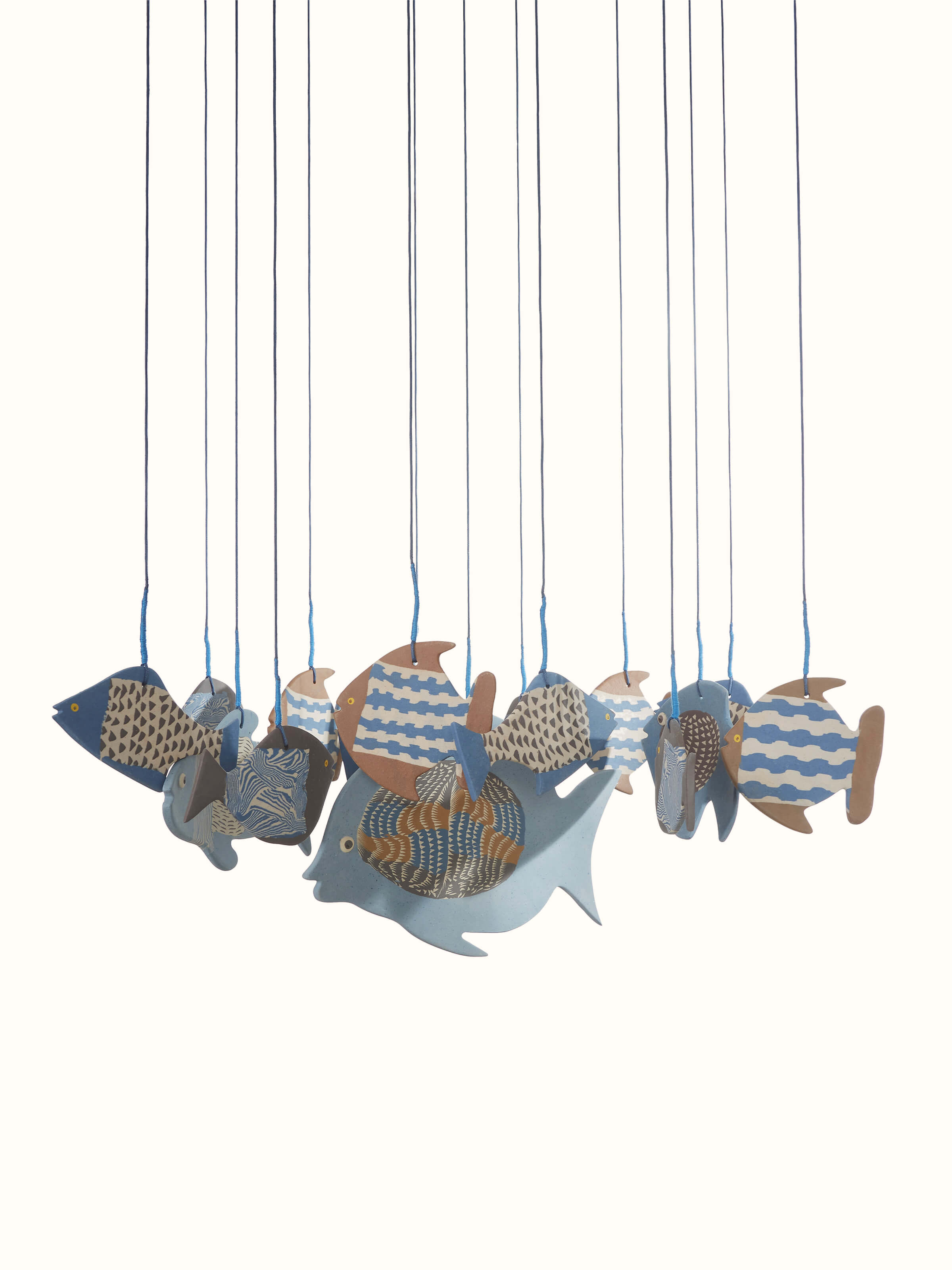 Close-up of Ghungroo ceramicware clay wind chime