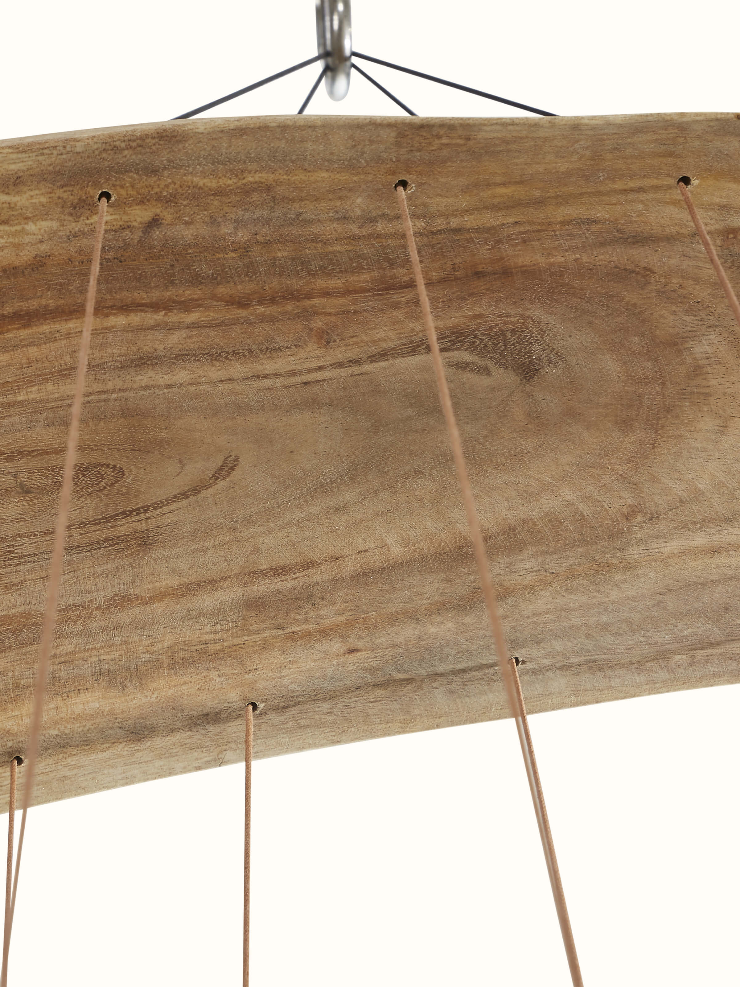 Close-up of Whispering ceramicware clay wind chime emphasizing fine craftsmanship