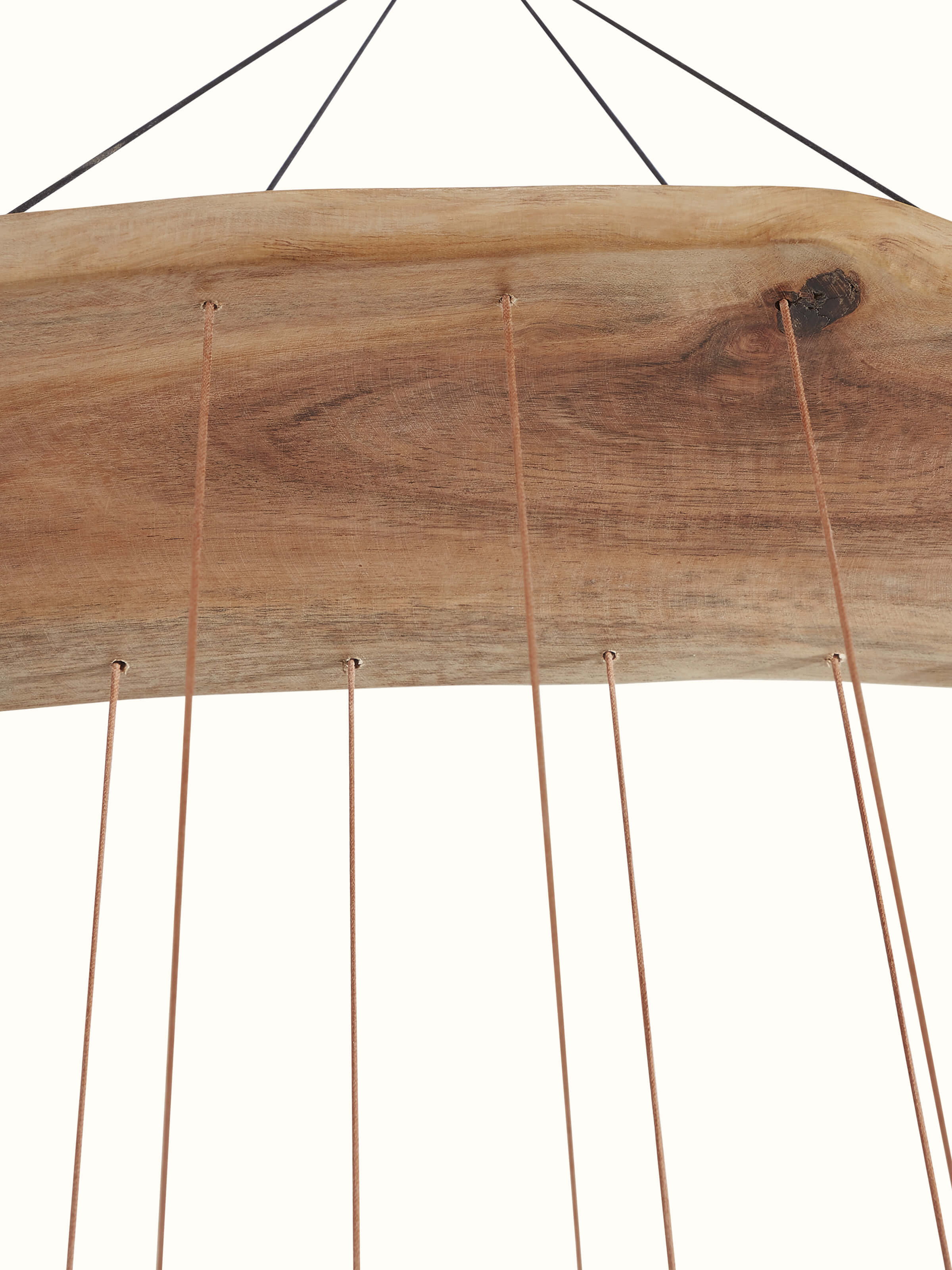 Close-up view of Matte ceramicware clay wind chime