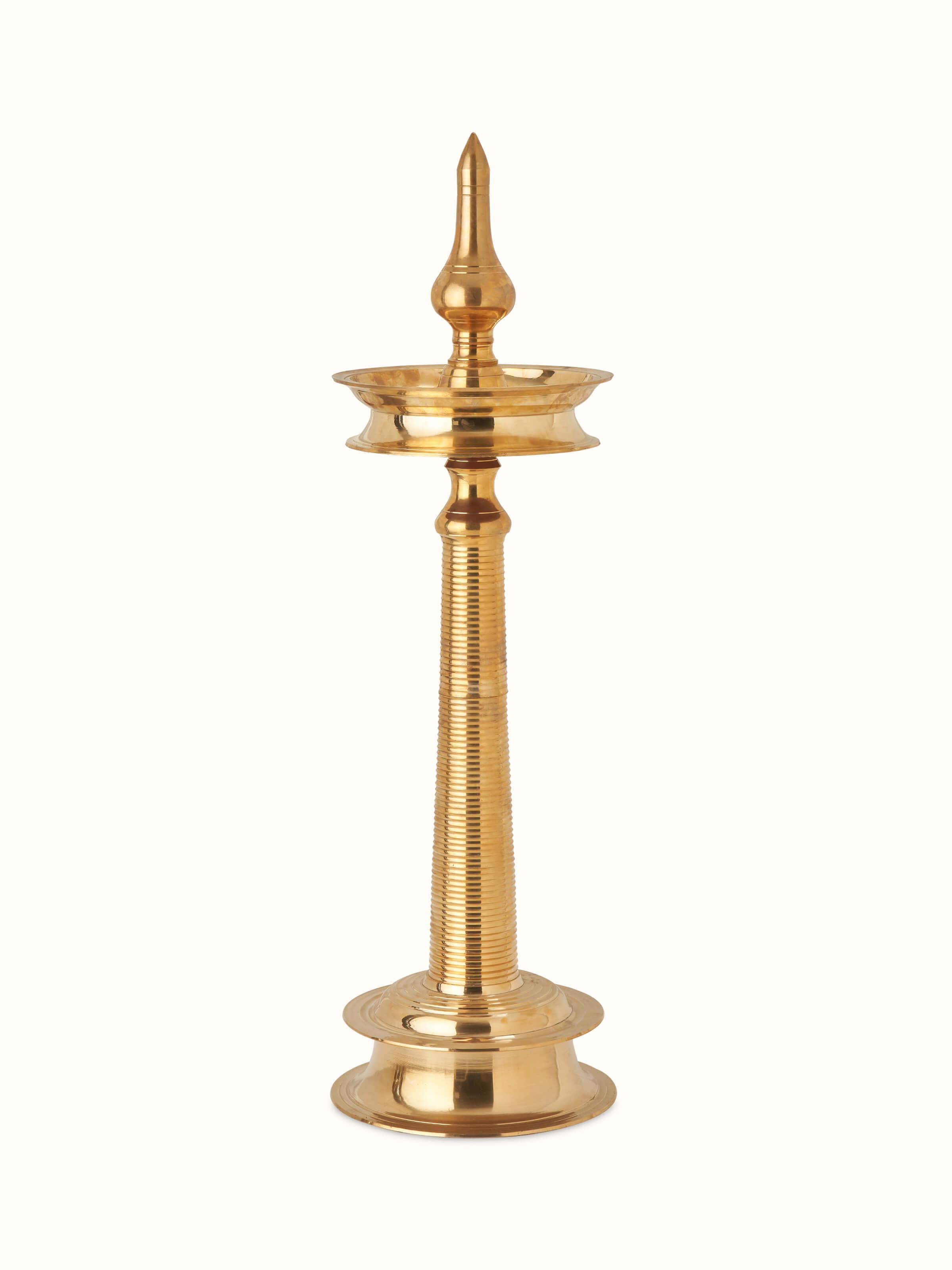 Brass-plated Kuthu Vilakku Stand Diya