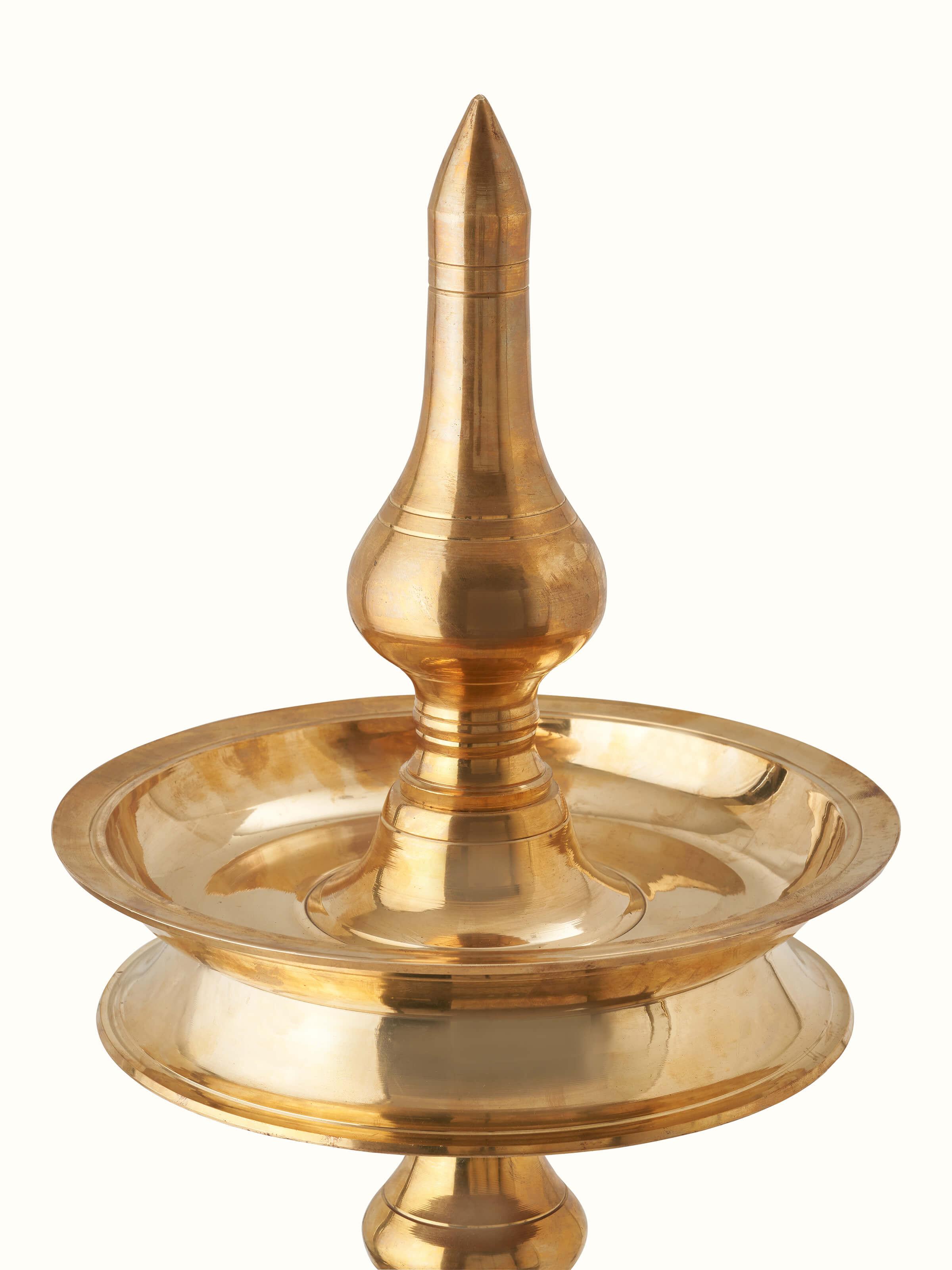 Brass-plated Kuthu Vilakku Stand Diya