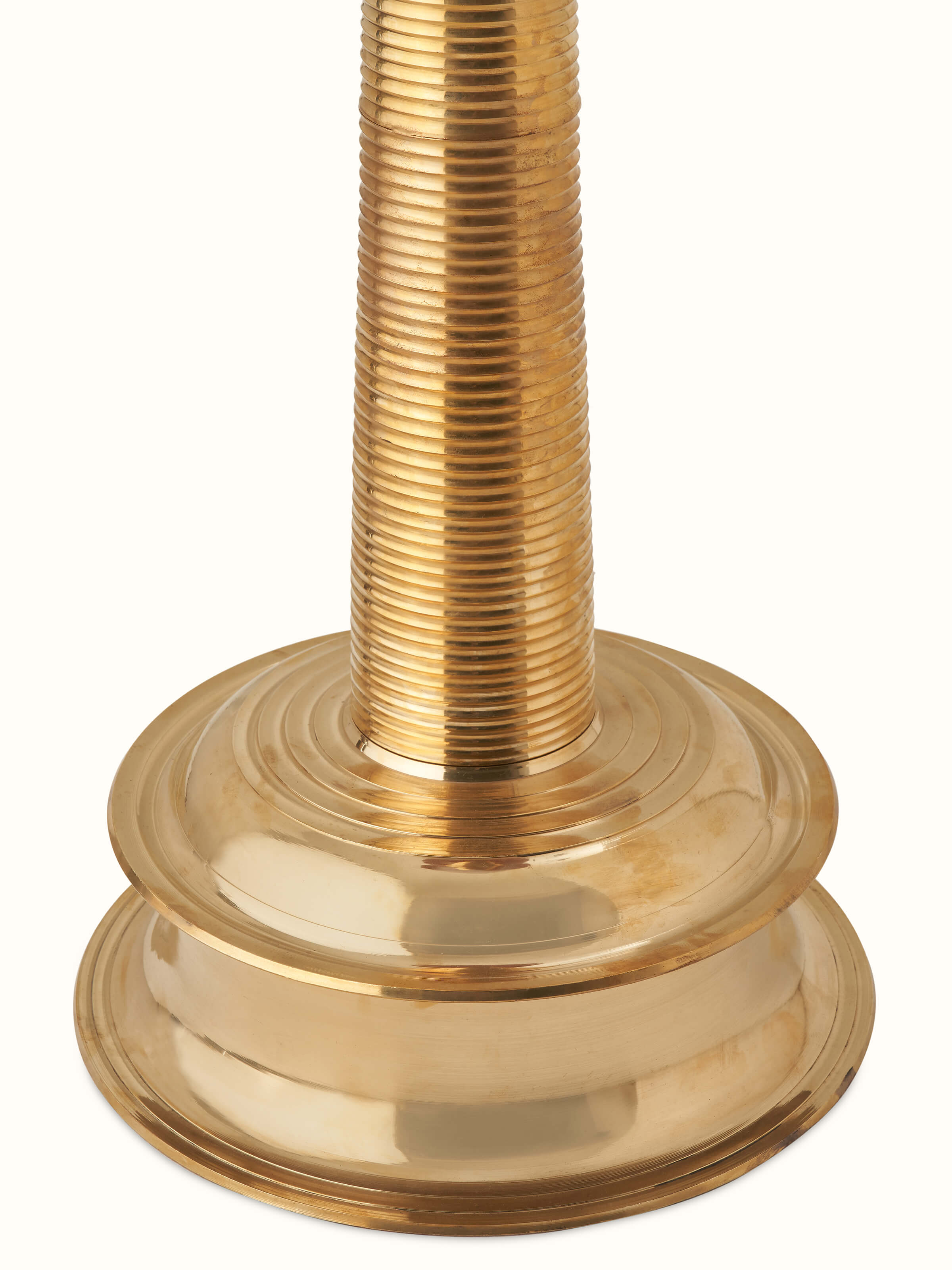 Alternate view of Brass-Plated Samai Vilakku Stand Diya showcasing different angles and detailing.