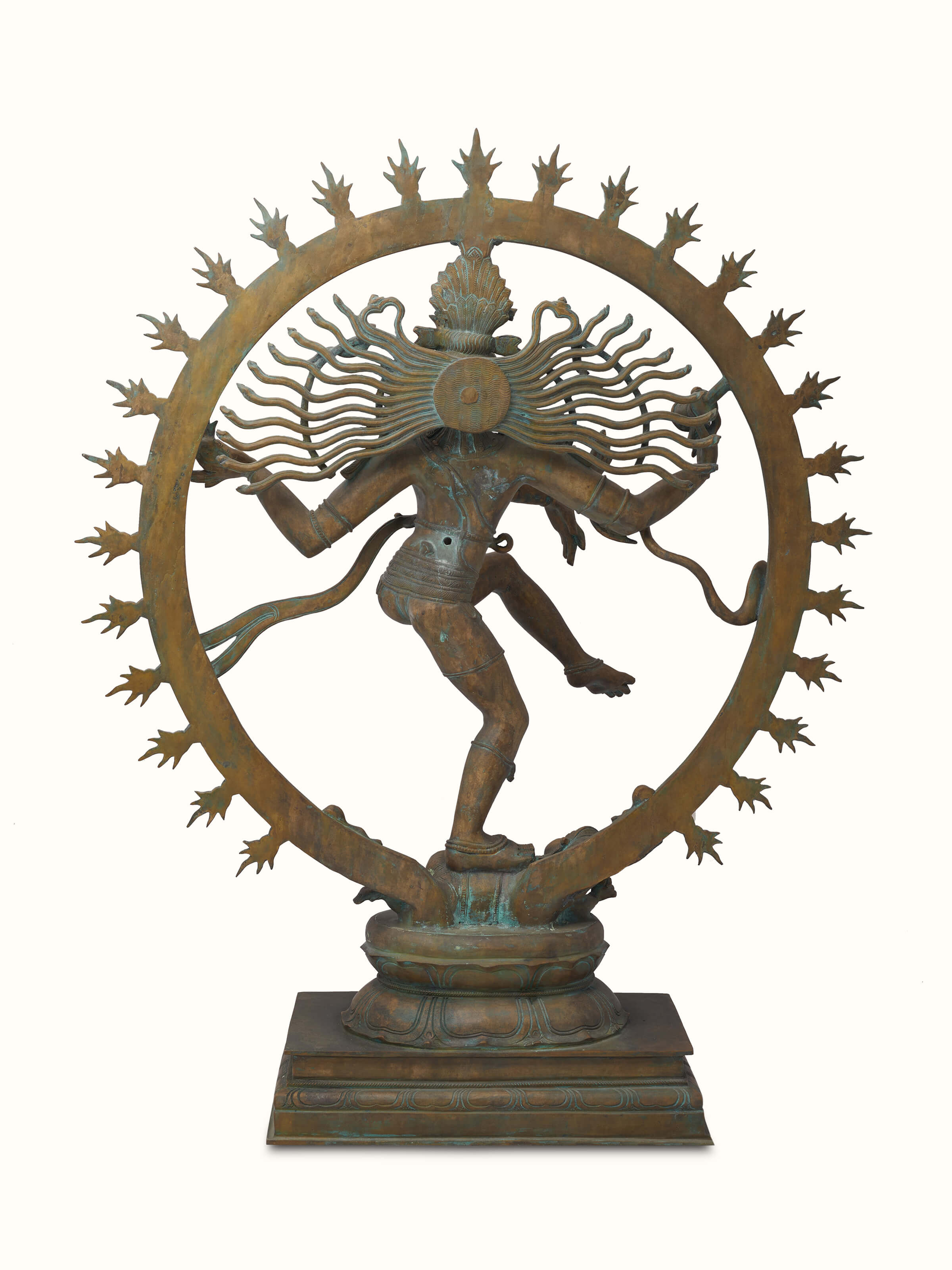 Back view of Graceful Nataraja Bronze Casting Idol showing the intricate detailing and solid bronze casting.