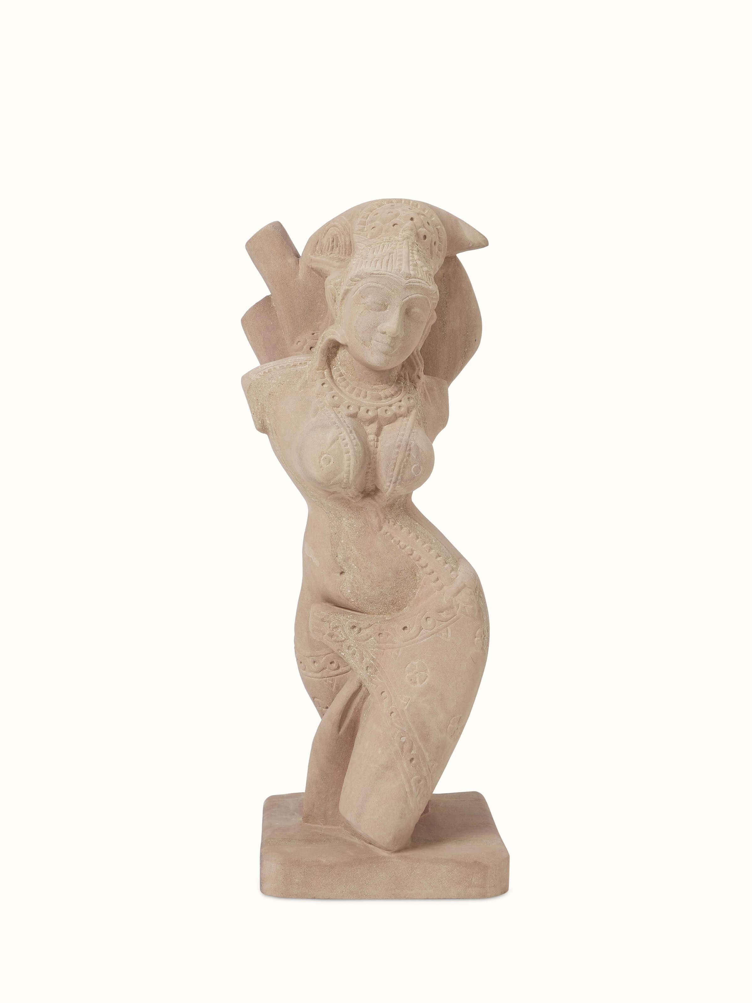 Graceful Carved Stone Shilabalika Sculpture