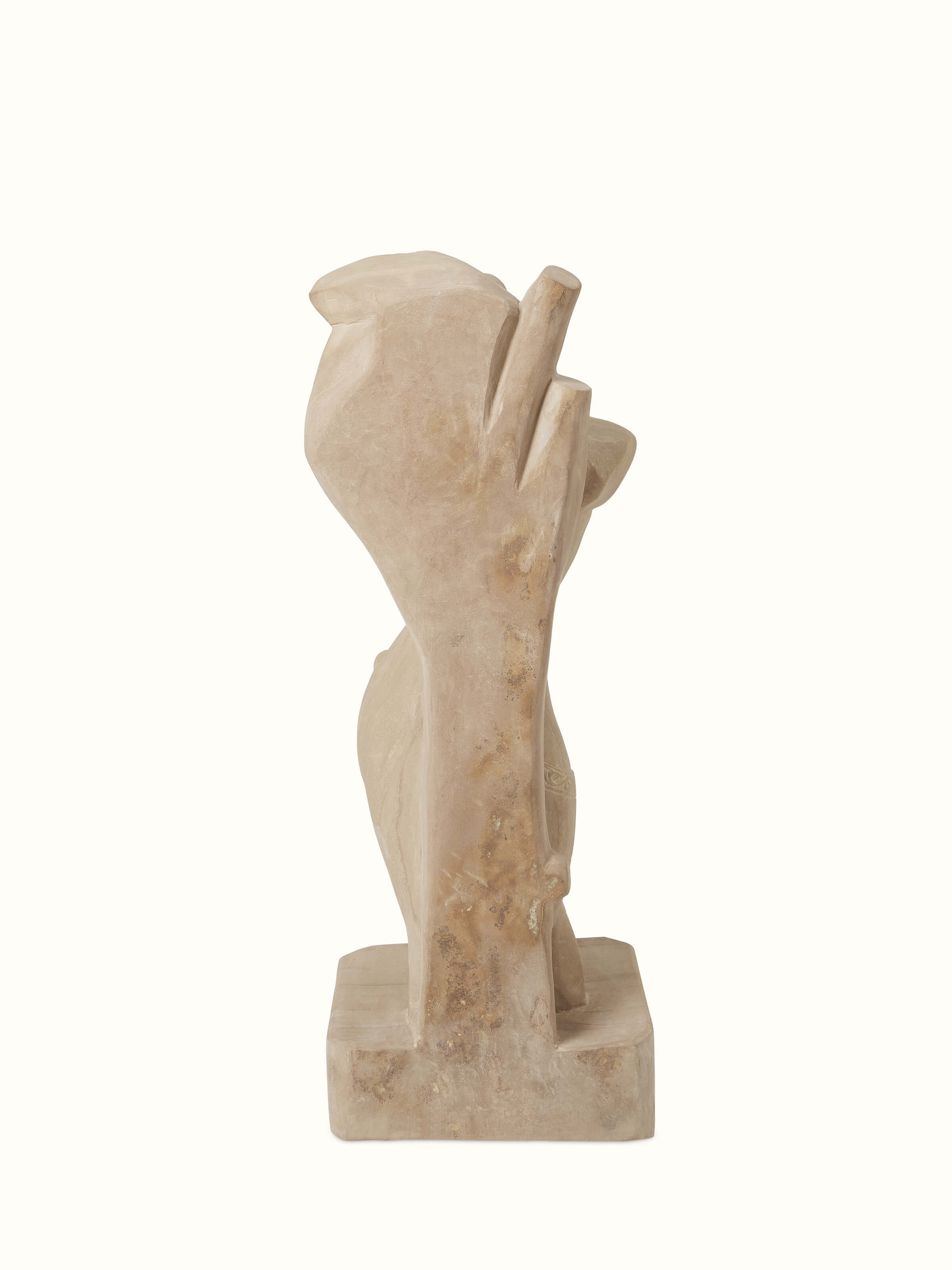 Full view of Gorgeous Gwalior carved stone apsara sculpture, showcasing its complete design and artistic details.