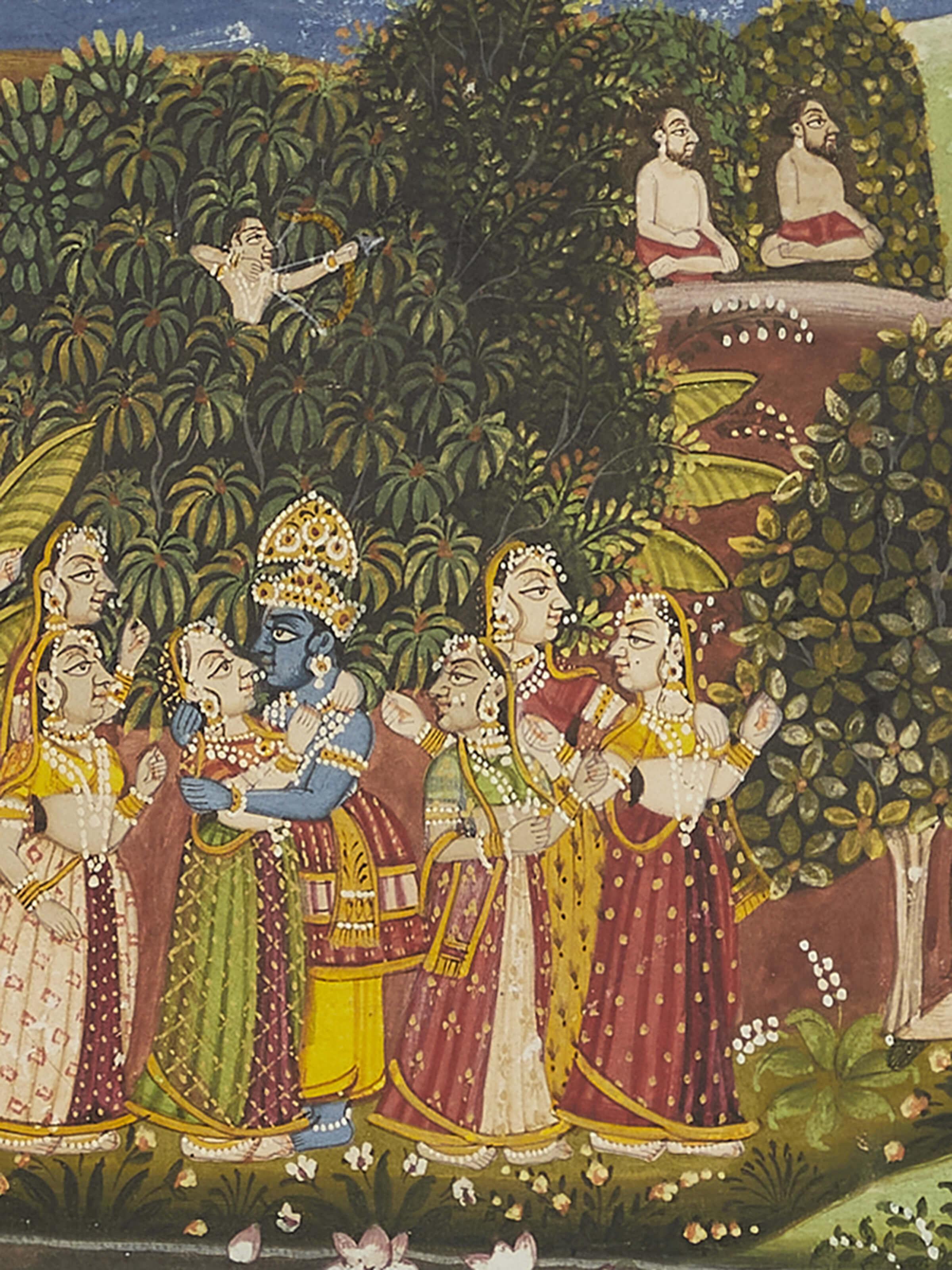 Intricate Pichwai geet govind painting with traditional craftsmanship.