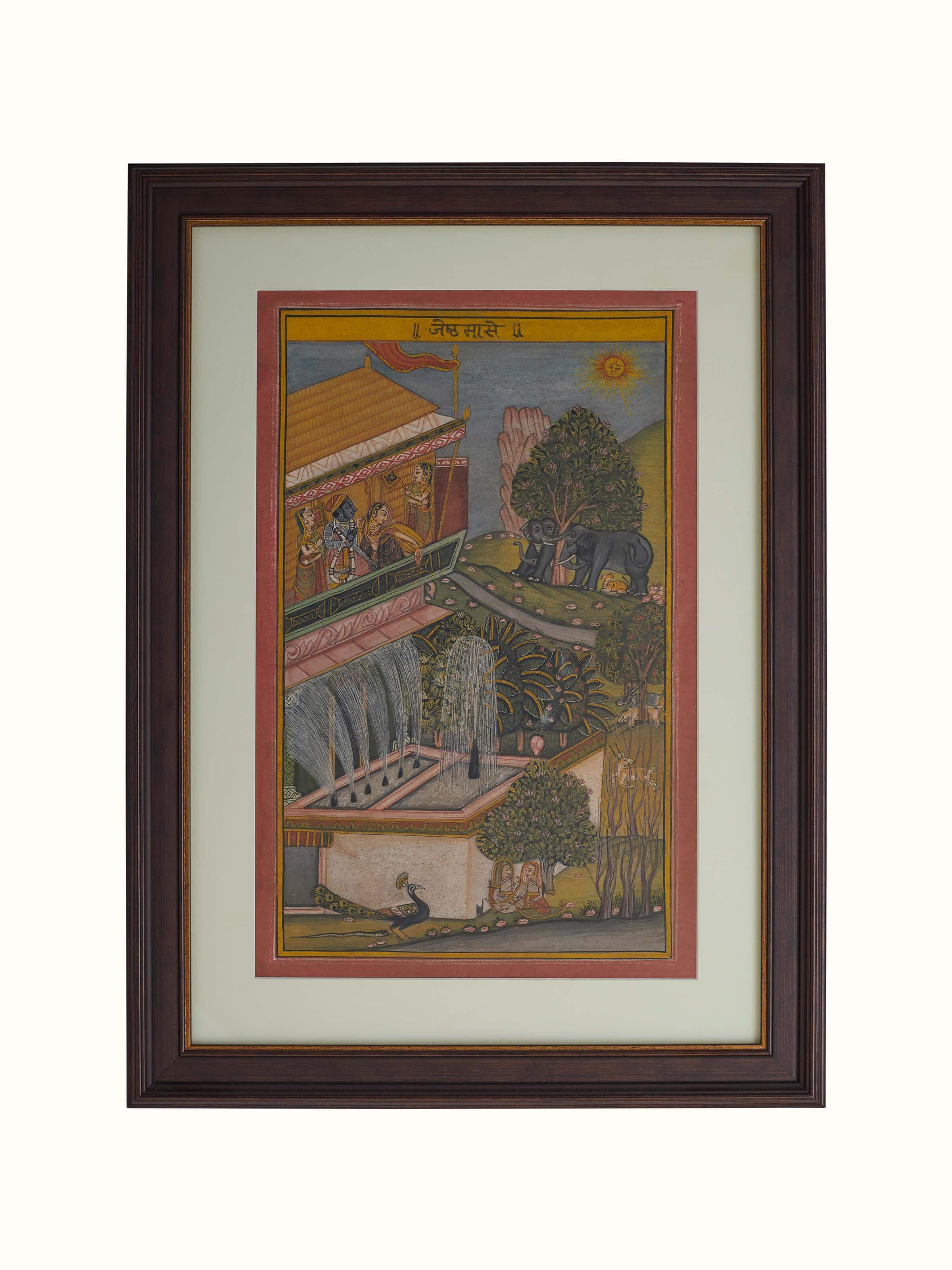Full view of Pichwai Geet Govindam Painting set (12 pieces), highlighting the elegance and spiritual theme of the artwork.