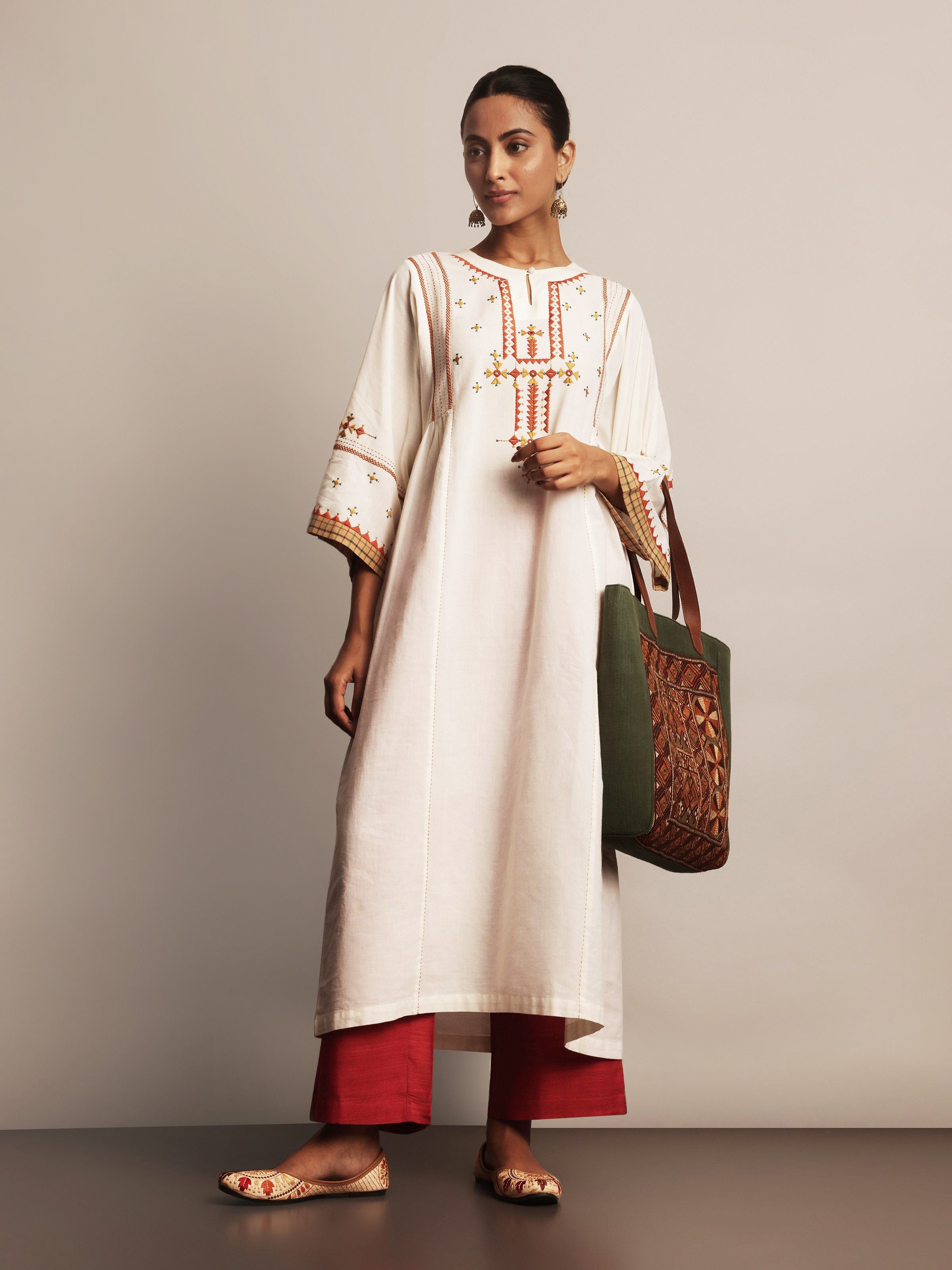 Coral Matka Silk Palazzos