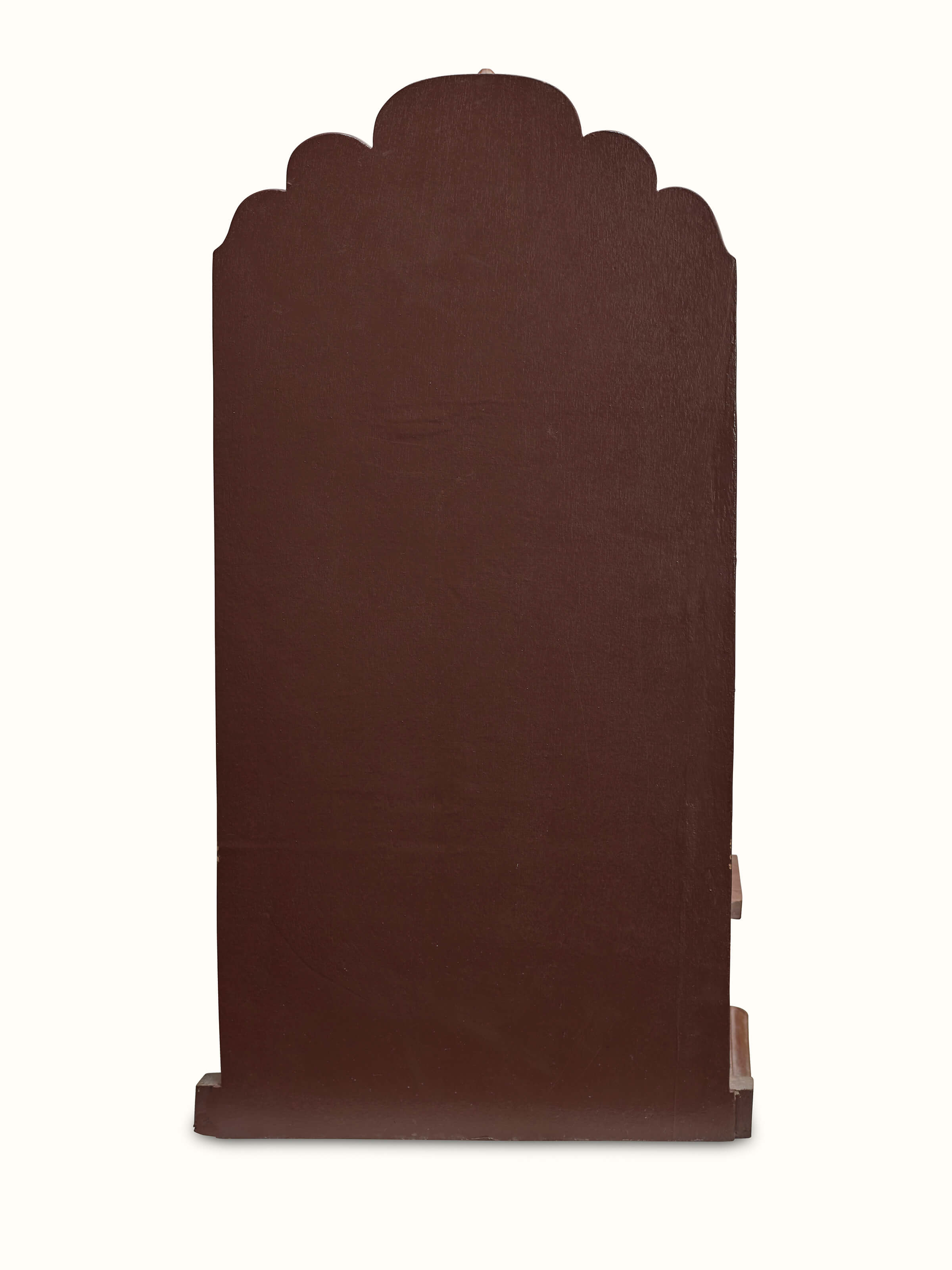 Back view of Carved Stone Enlightened Buddha Idol emphasizing the craftsmanship and stone details.