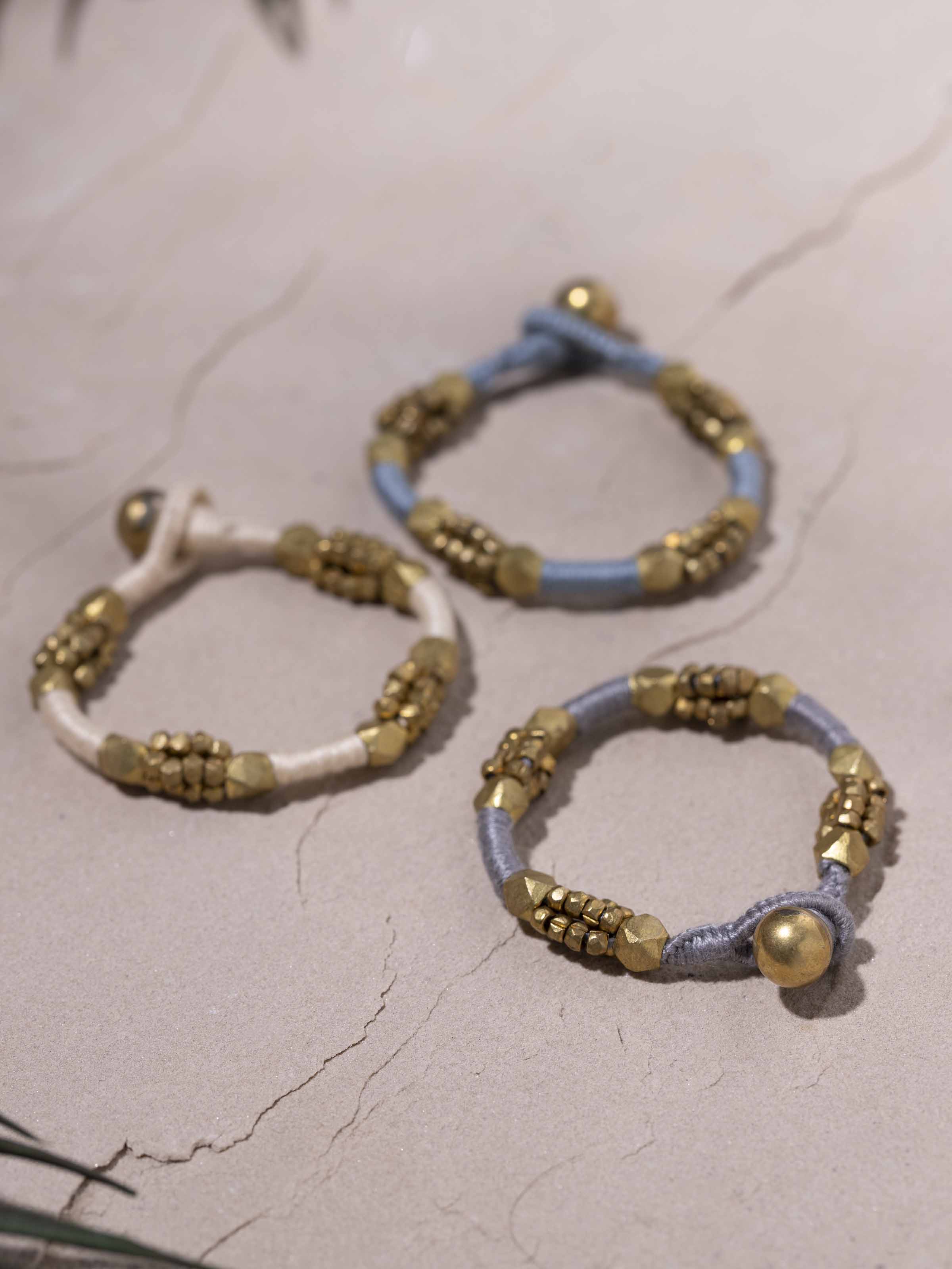 Back view of Dhokra bracelet set showcasing the secure clasp and intricate design.