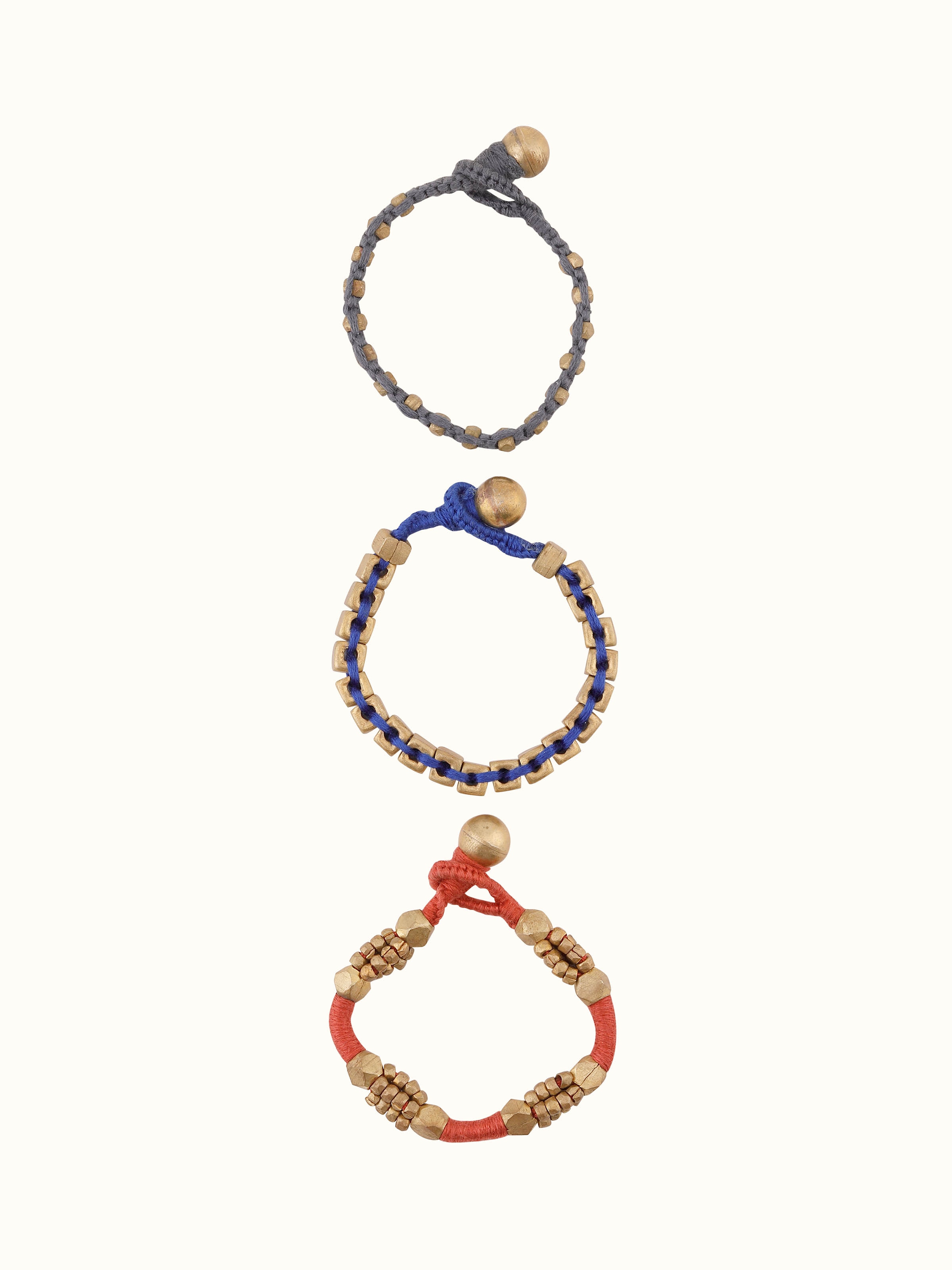 Front view of Dhokra Bracelet Set showcasing the traditional design and intricate Dhokra artistry.