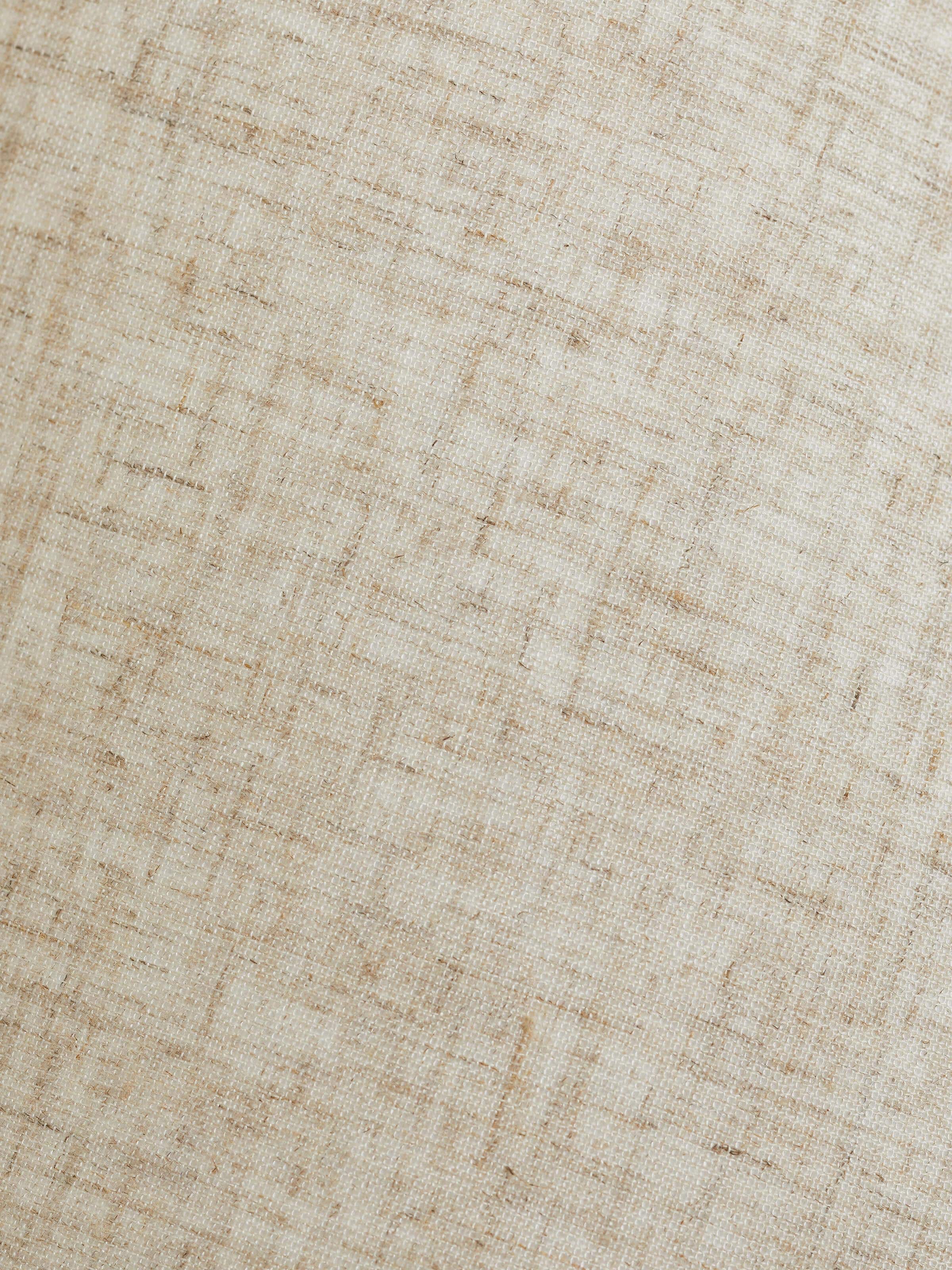 Top view of the studio pottery and cotton LED table lamp, emphasizing the texture and design of the cotton lampshade.