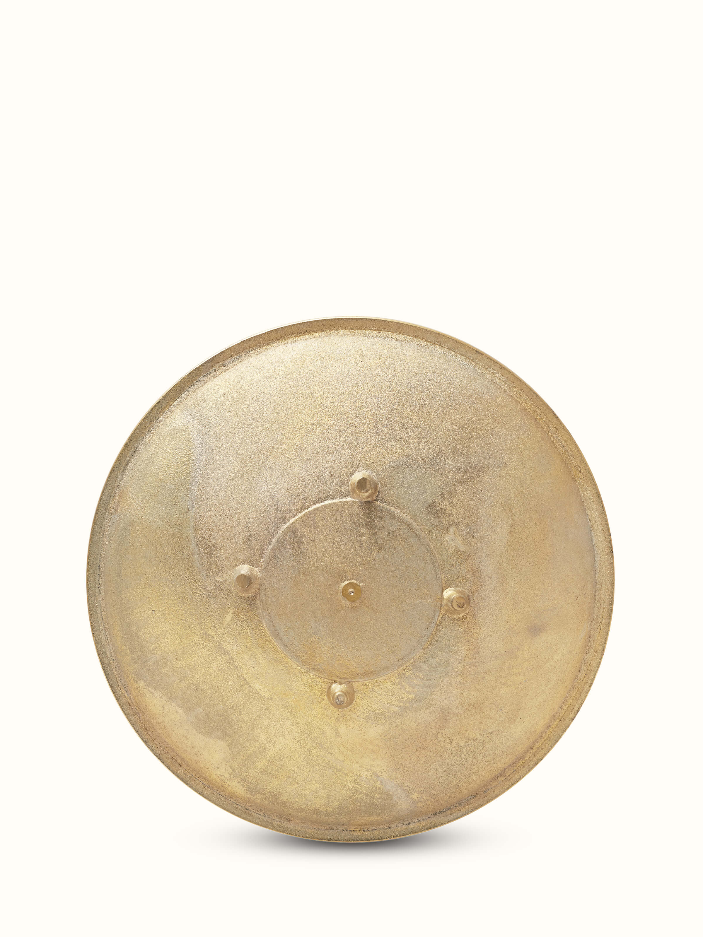 Detailed view of Traditional brass urli showcasing its ornate design and high-quality brass.