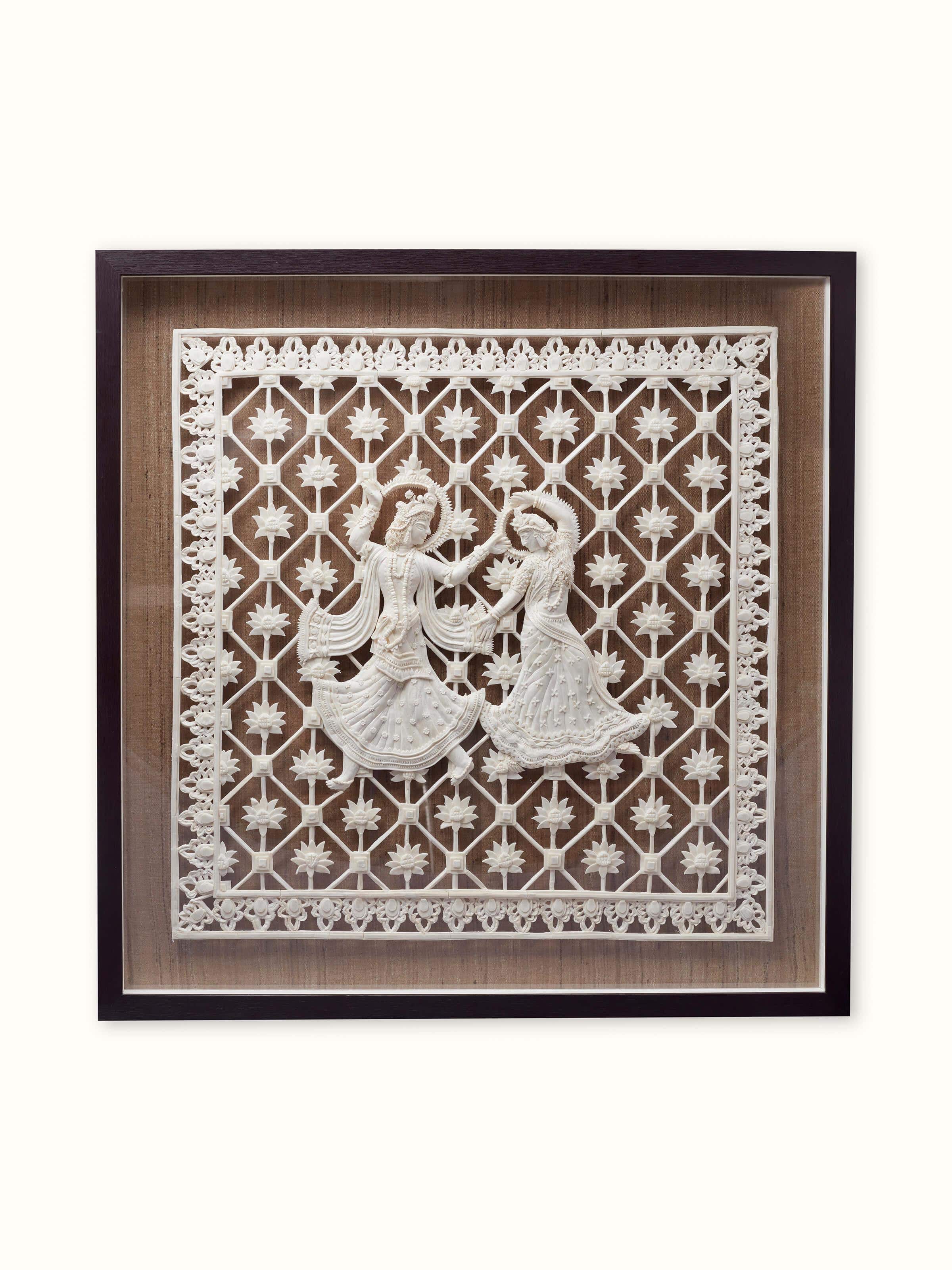 Sholapith Radha Krishna Wall Hanging