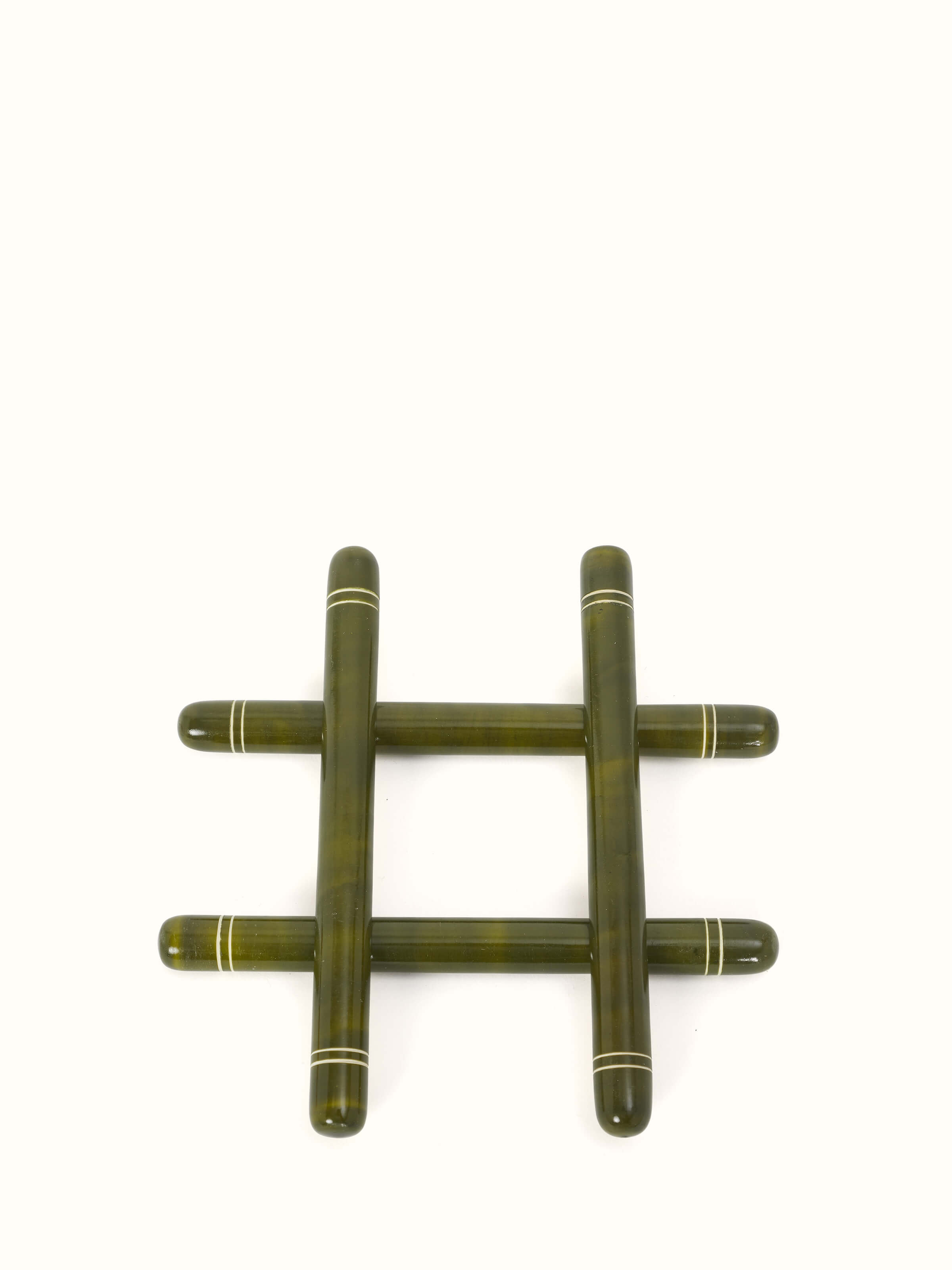 Detailed side view of Channapatna Wooden Tic-Tac-Toe Set by Swadesh displaying its smooth finish and playful wooden pieces.