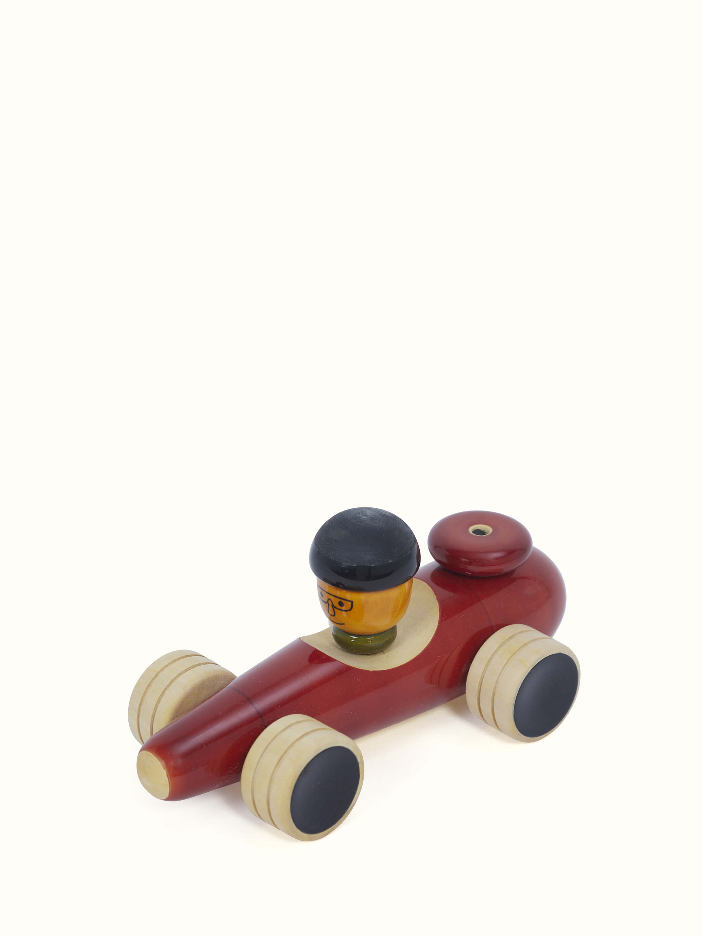 Close-up of Channapatna Wooden Vehicle Toy emphasizing the quality and details of the traditional wooden toy