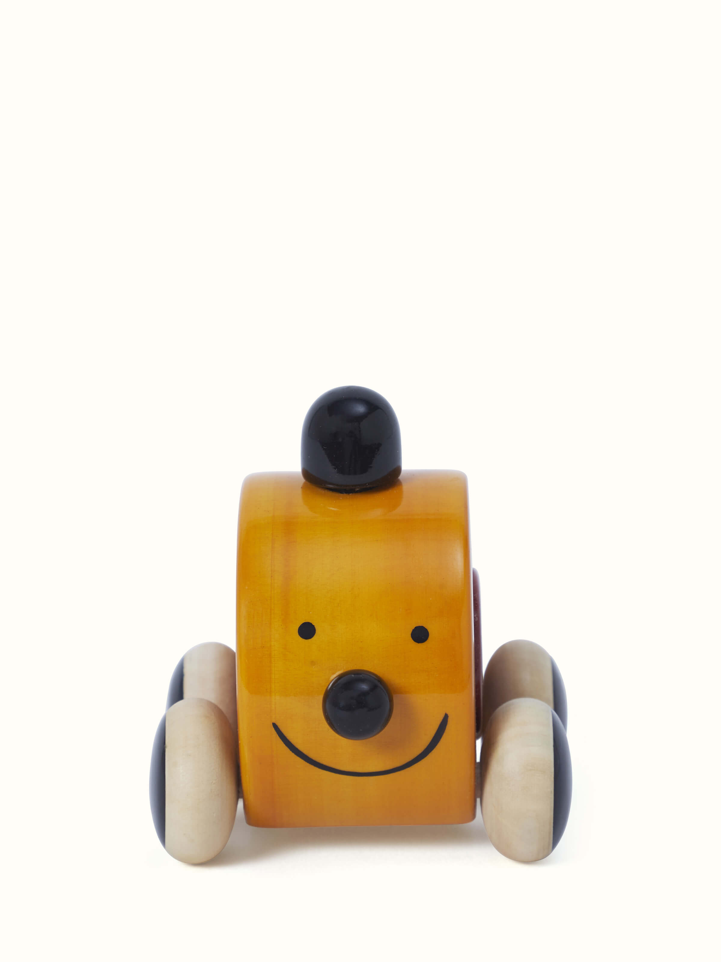 Front view of Channapatna Wooden Play Toy by Swadesh showcasing its vibrant colors, smooth finish, and child-friendly design.