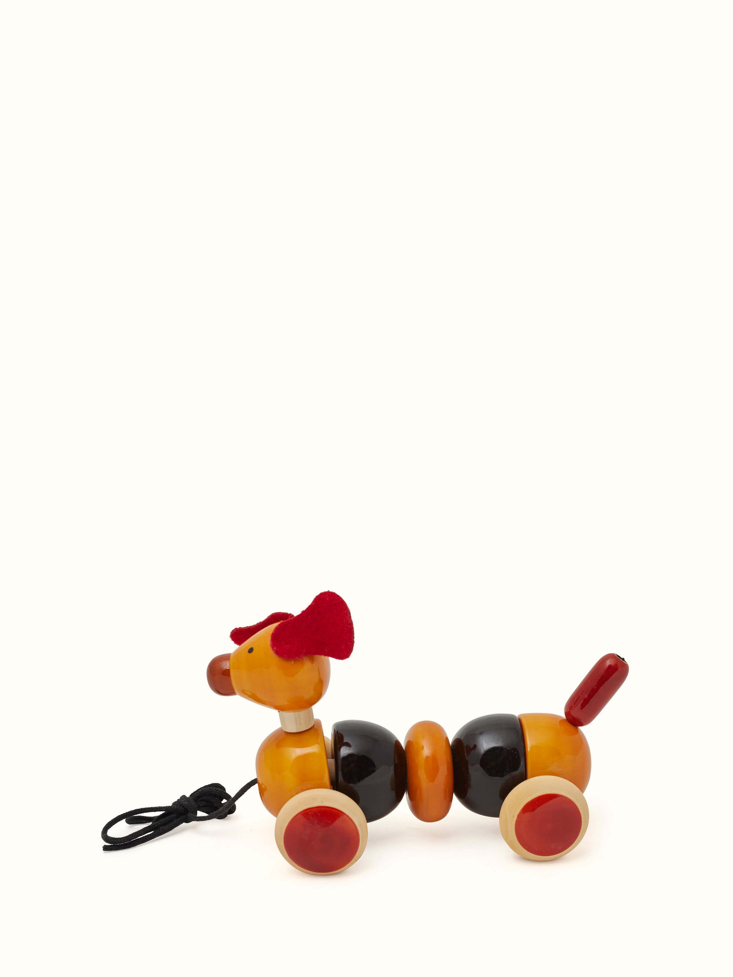 Front view of Channapatna Wooden Bovow Toy featuring its traditional wooden craftsmanship.