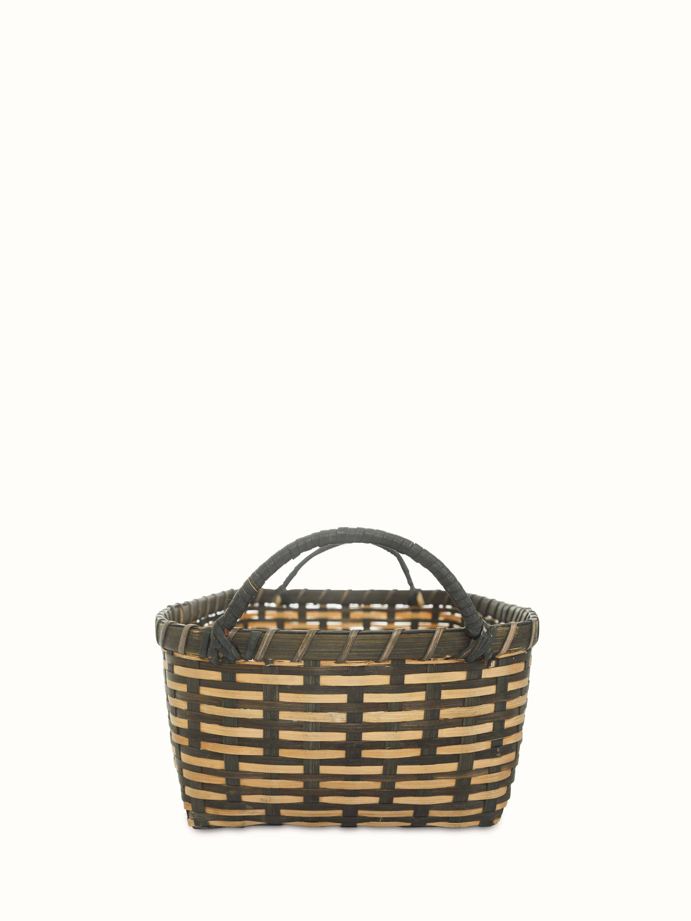 Detailed view of Bamboo storage organiser showcasing the texture and craftsmanship of the bamboo material