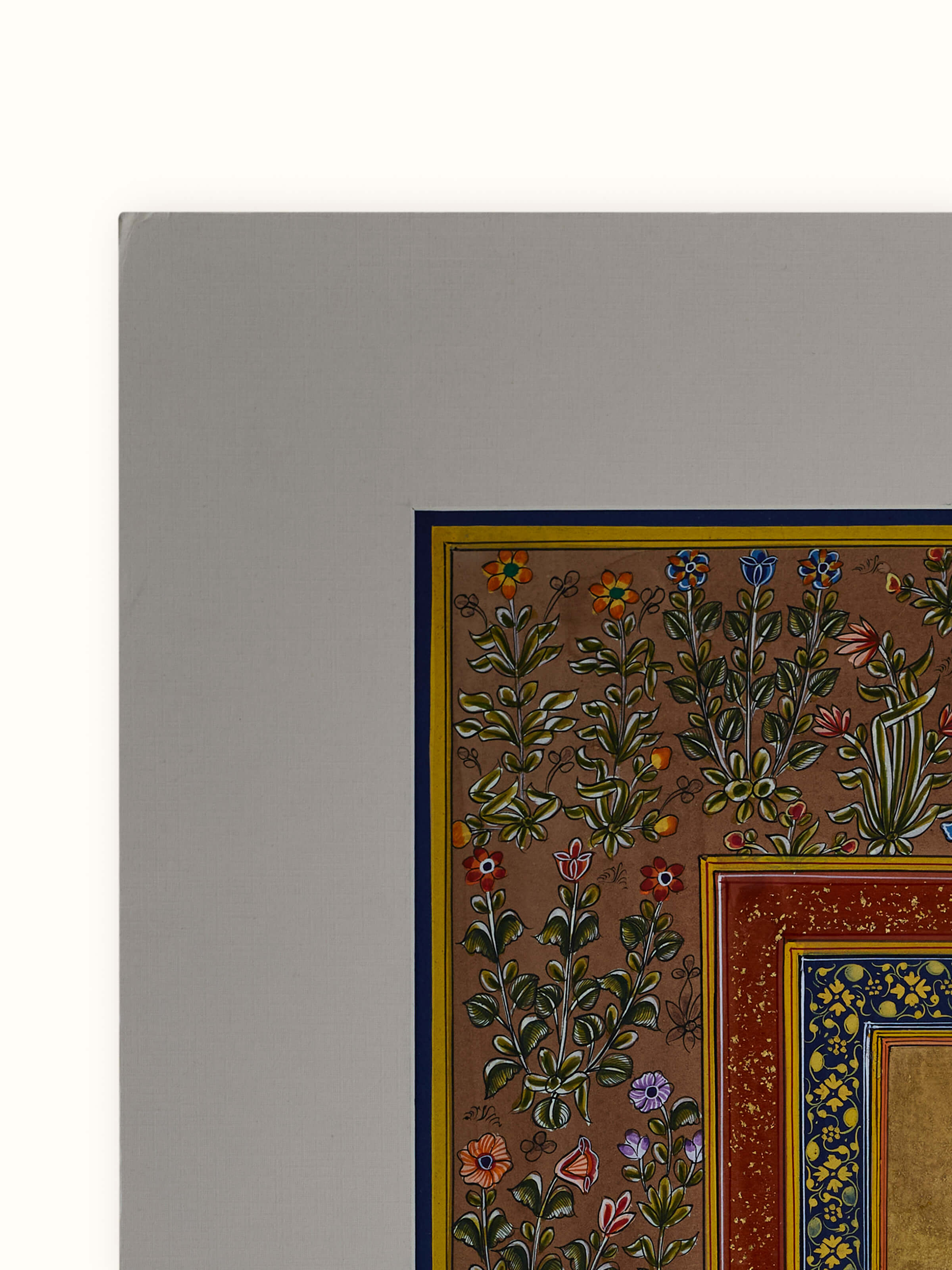 Detailed view of Miniature Bird Painting showcasing the intricate patterns and colors of the bird.