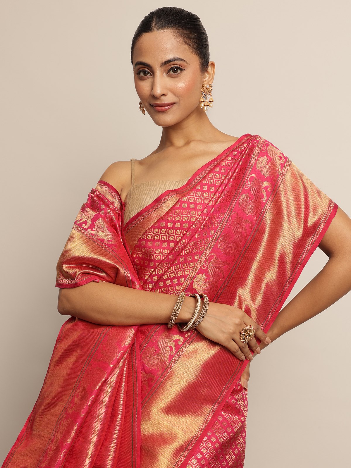 Red Silk Kancheepuram Saree
