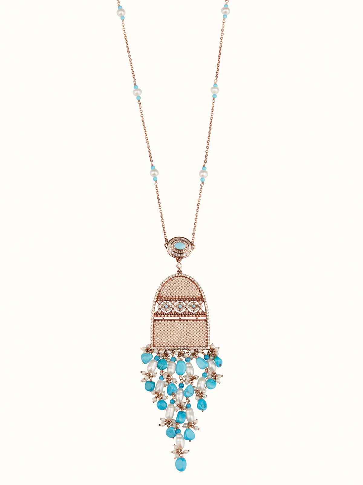 Pearl Pirohi 18 Karat Gold Pendant & Chain