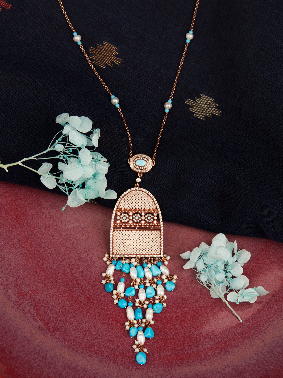 Pearl Pirohi 18 Karat Gold Pendant & Chain